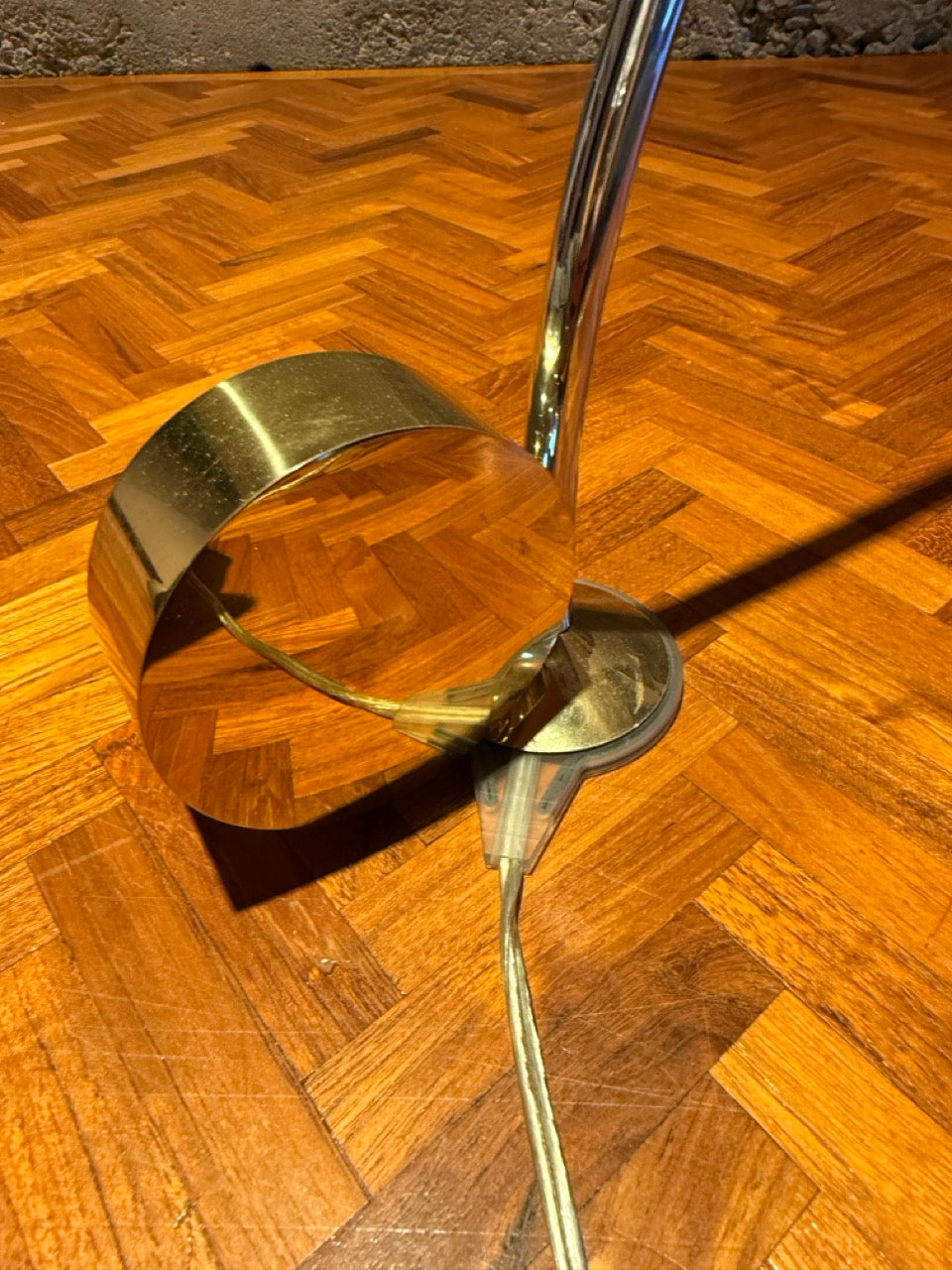 Cedric Hartman Brass & Chrome Desk Lamp, Adjustable Modernist Design, 1970s