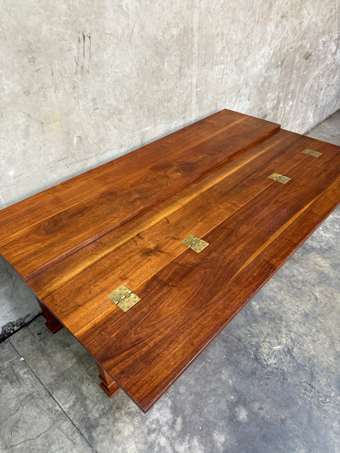 1970s Custom Handcrafted Arts & Crafts Revival Sideboard with Fold-Out Top and Lined Drawers – Brunner Cabinet Shop, San Francisco