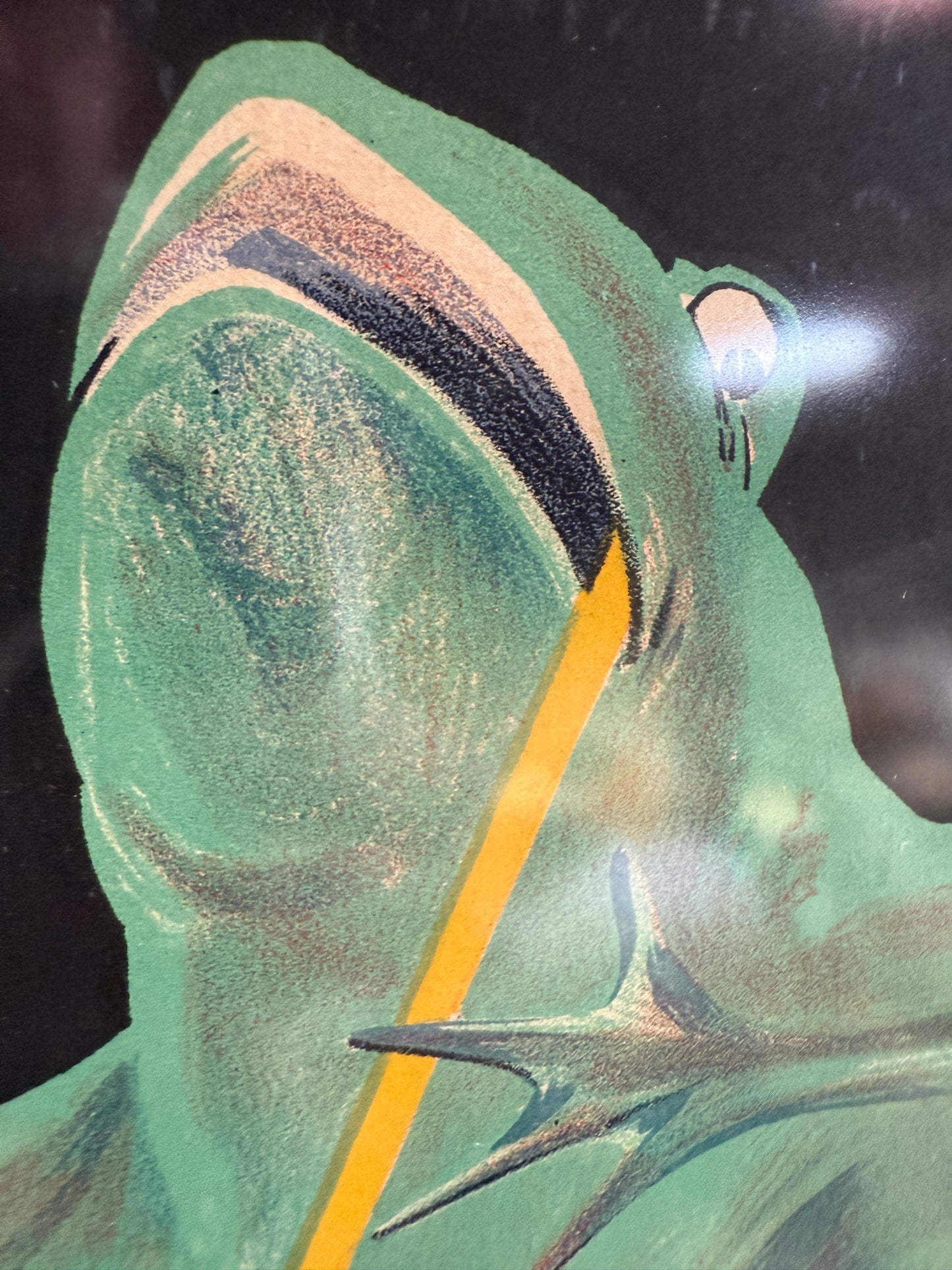 Original 1926 Art Deco Brasserie Lengrand Poster, Phi (Paul Nerfi) Frog Beer French Vintage Advertising Lithograph (44" x 32")