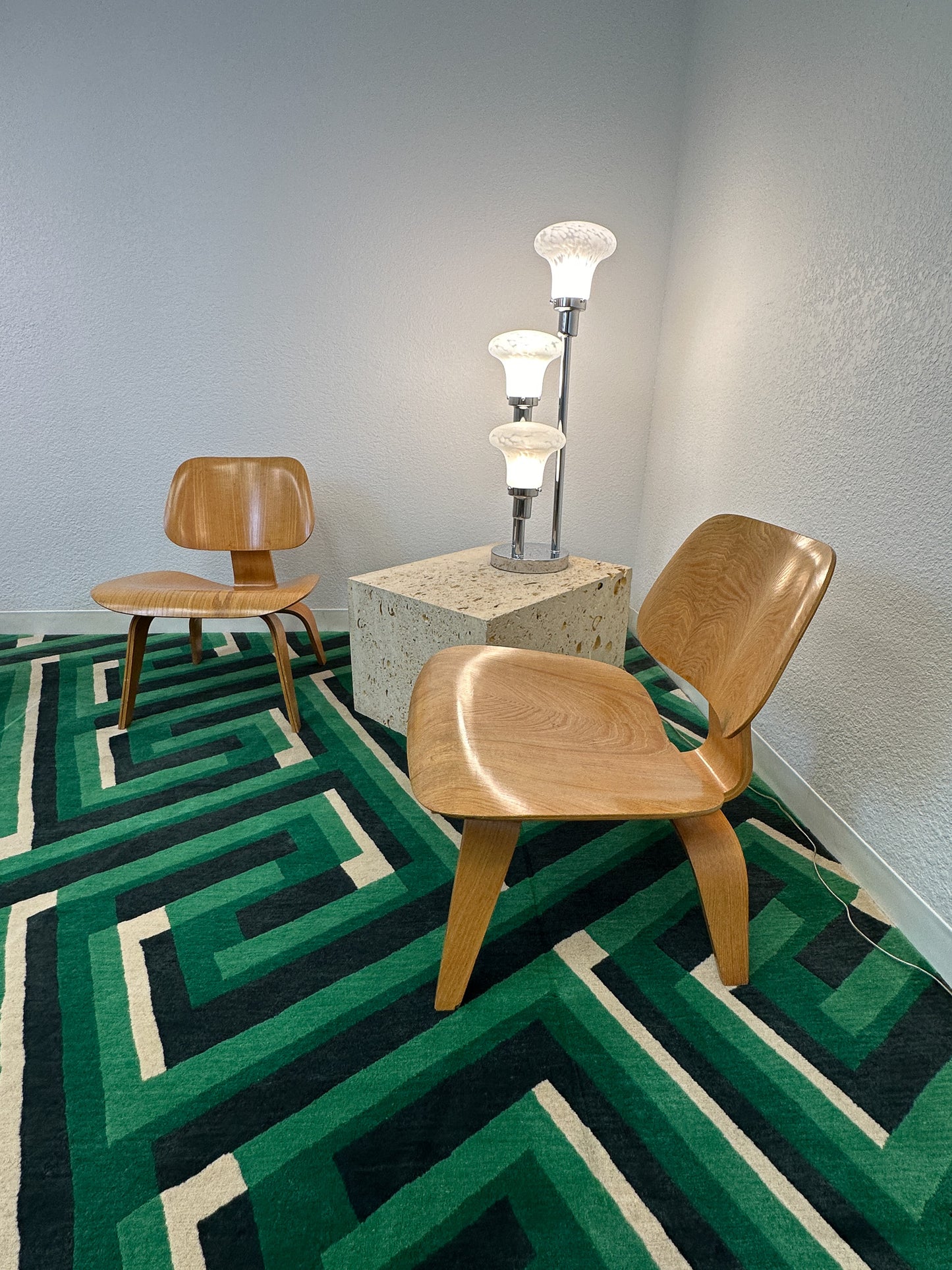 Vintage 1970s Space Age Atomic Murano Glass Table Lamp - Iconic Design!