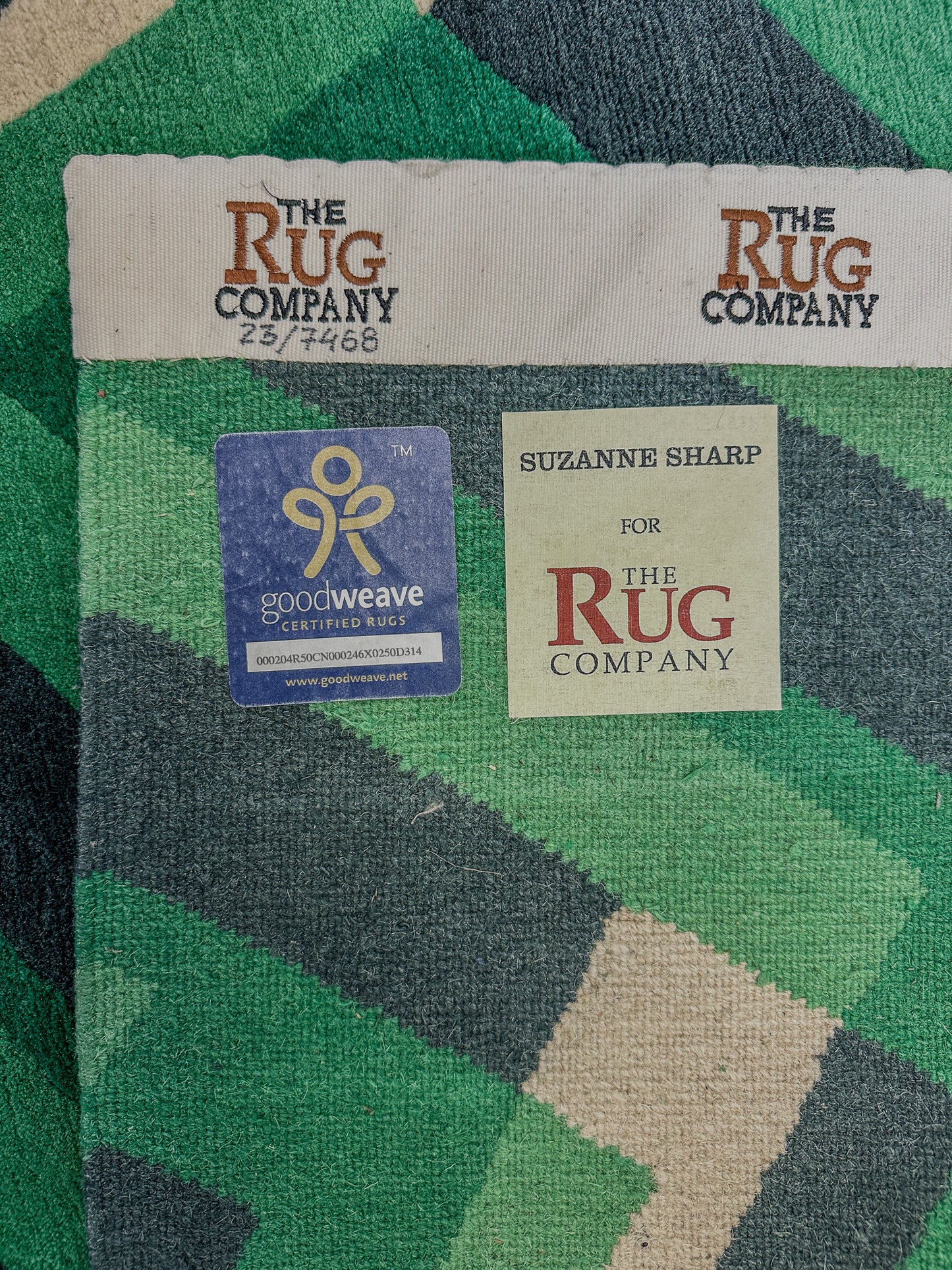 Suzanne Sharp for The Rug Company Handmade, Cut Pile, Wool "Key Shadow" 8'x8'