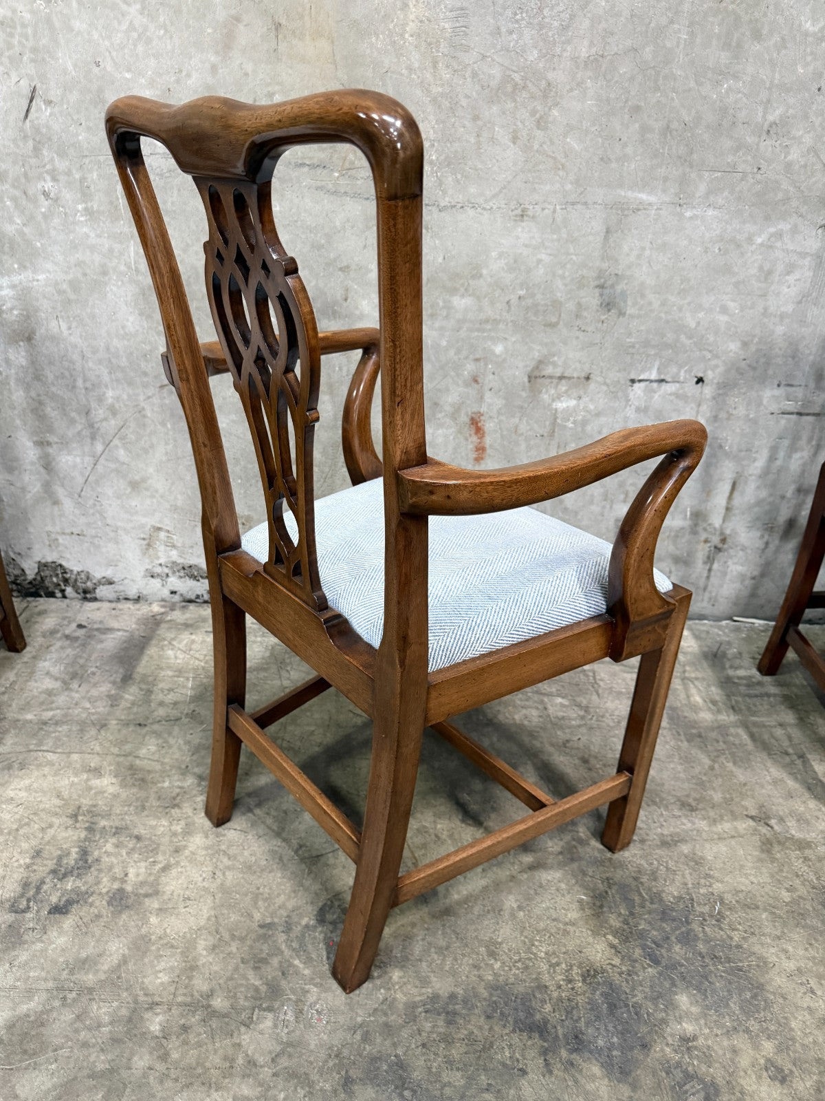 Set of 8 Spectacular Antique 1830s Chippendale Mahogany Dining Chairs (6+2)
