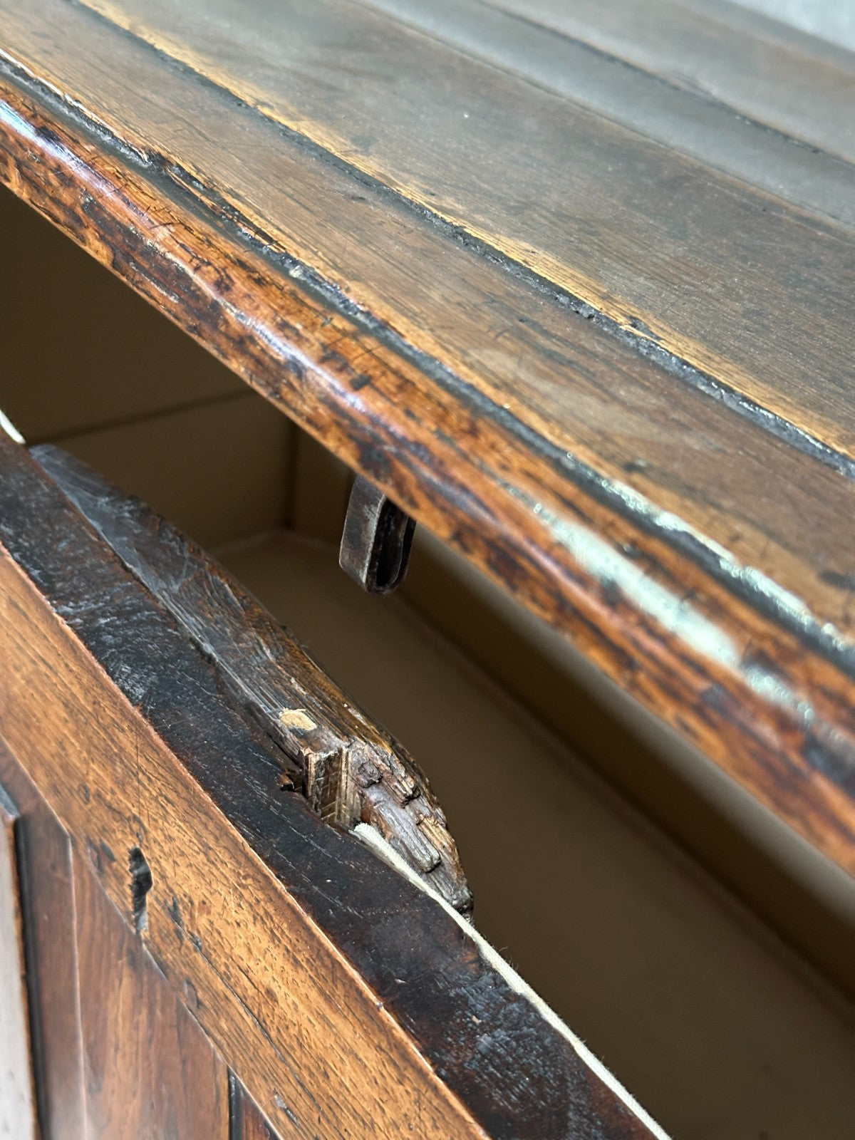 18th C English Oak Mule Chest George III Blanket Chest Paneled 54.5”