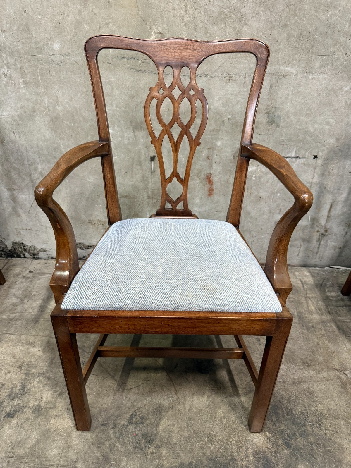 Set of 8 Spectacular Antique 1830s Chippendale Mahogany Dining Chairs (6+2)