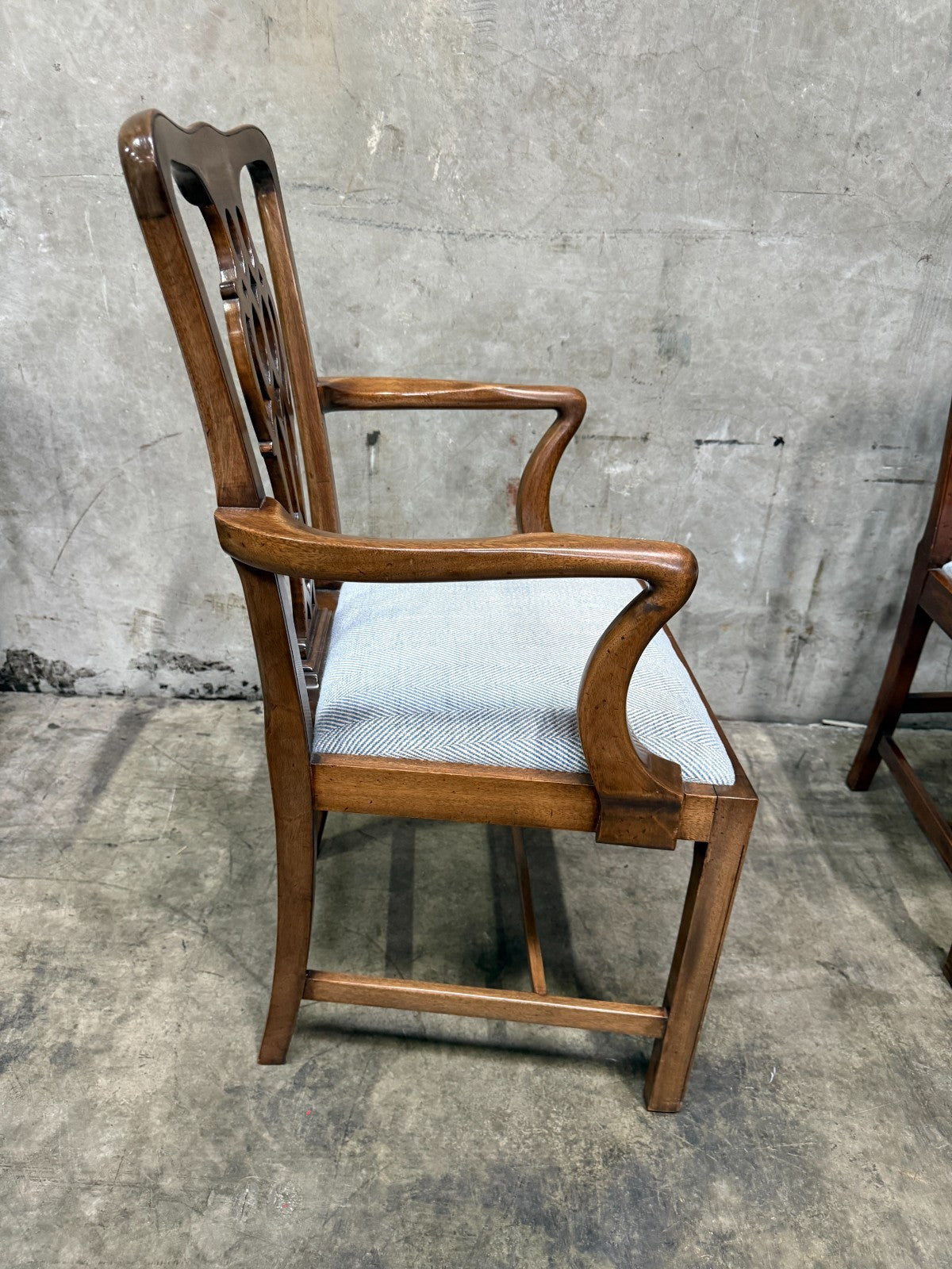 Set of 8 Spectacular Antique 1830s Chippendale Mahogany Dining Chairs (6+2)