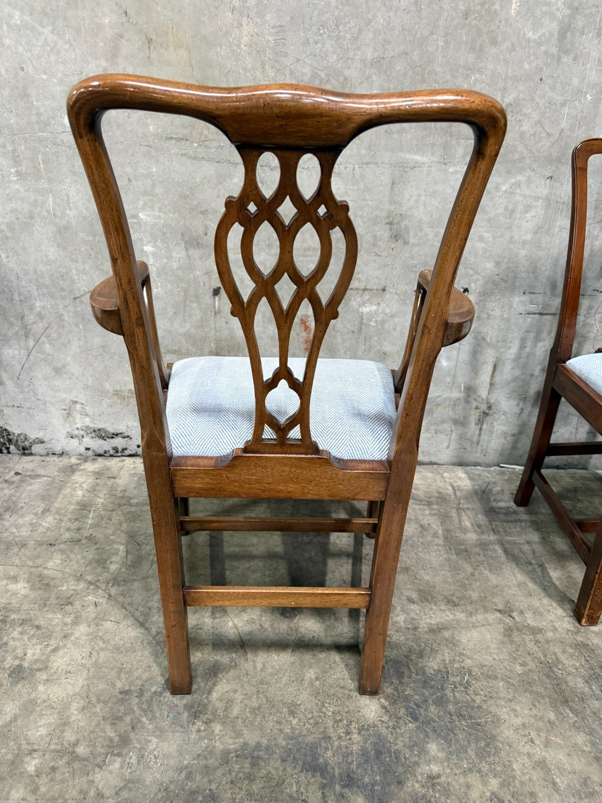 Set of 8 Spectacular Antique 1830s Chippendale Mahogany Dining Chairs (6+2)