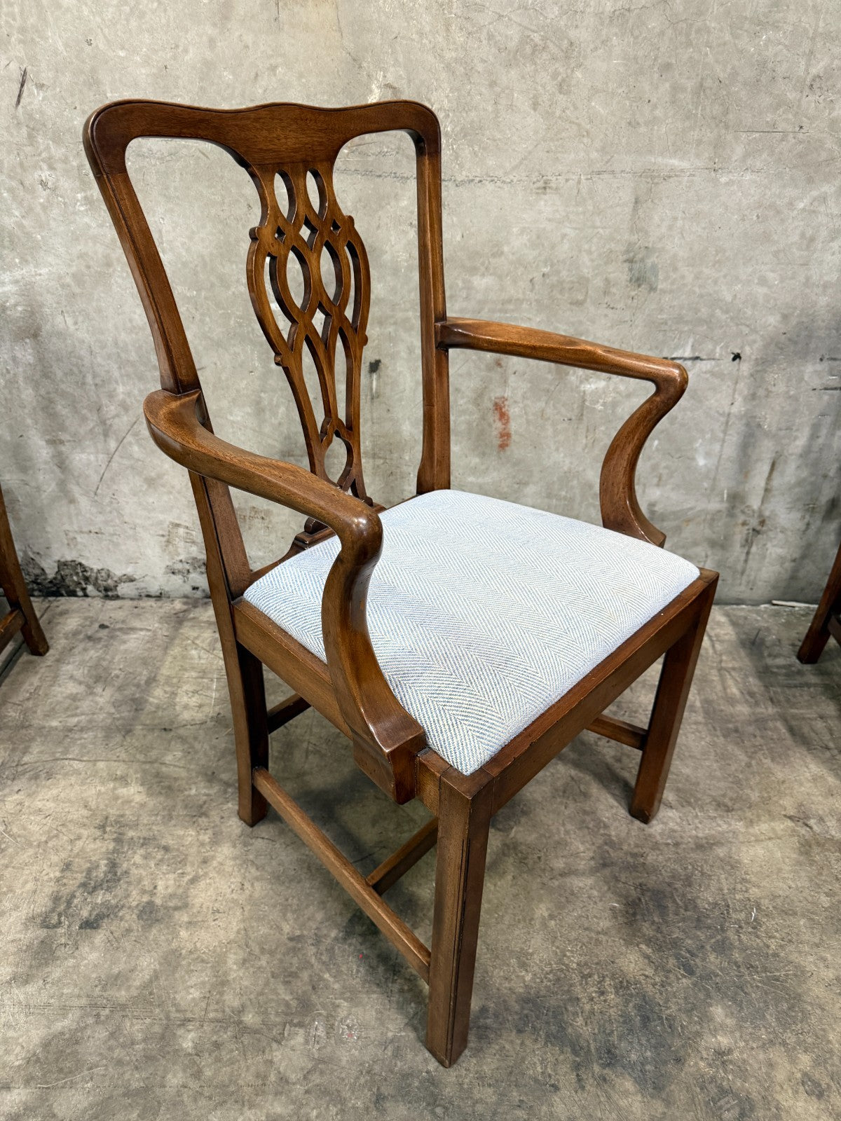 Set of 8 Spectacular Antique 1830s Chippendale Mahogany Dining Chairs (6+2)