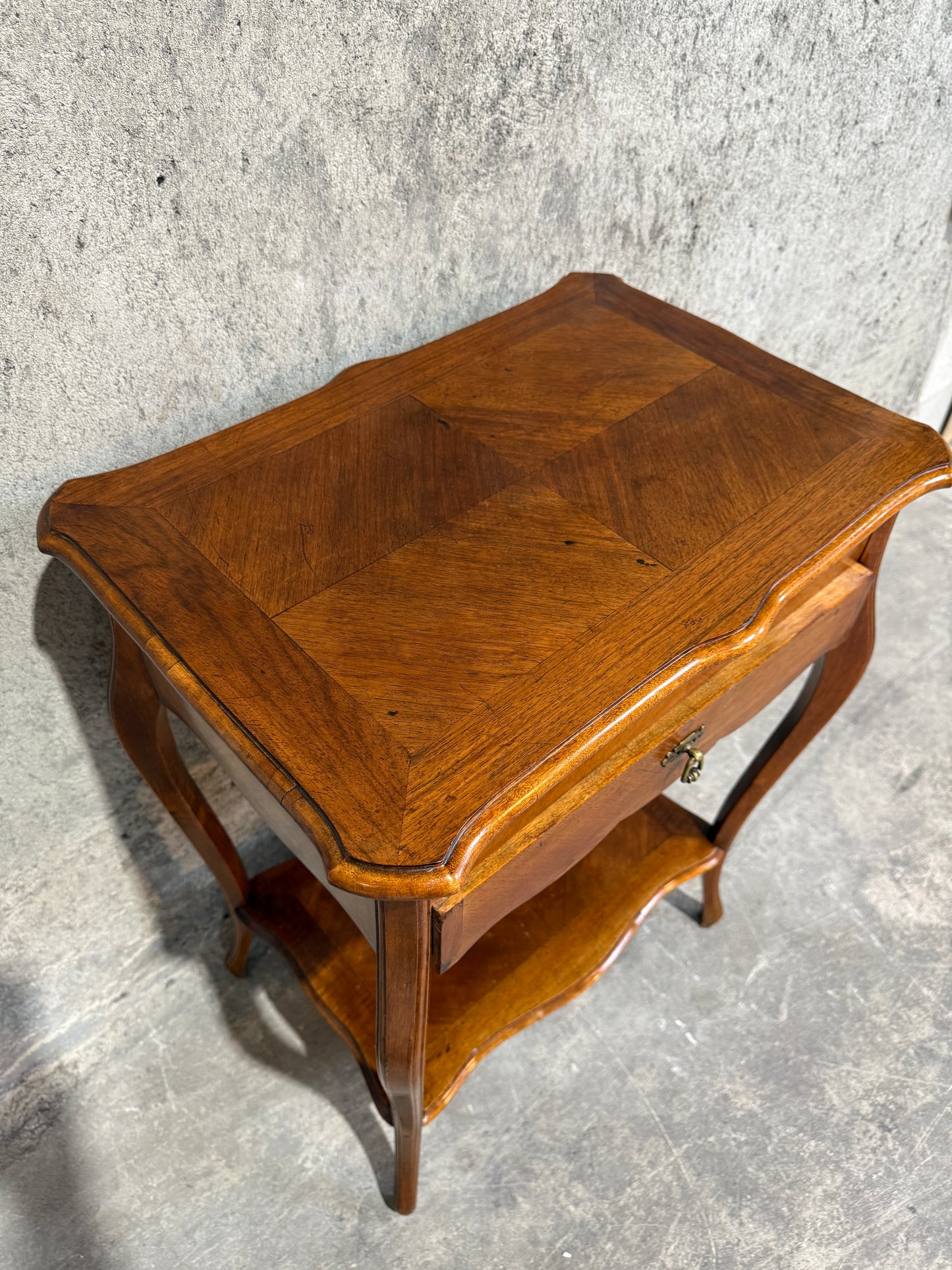 Exquisite Antique French Walnut Lift-Top Dressing Table - Louis XV Style