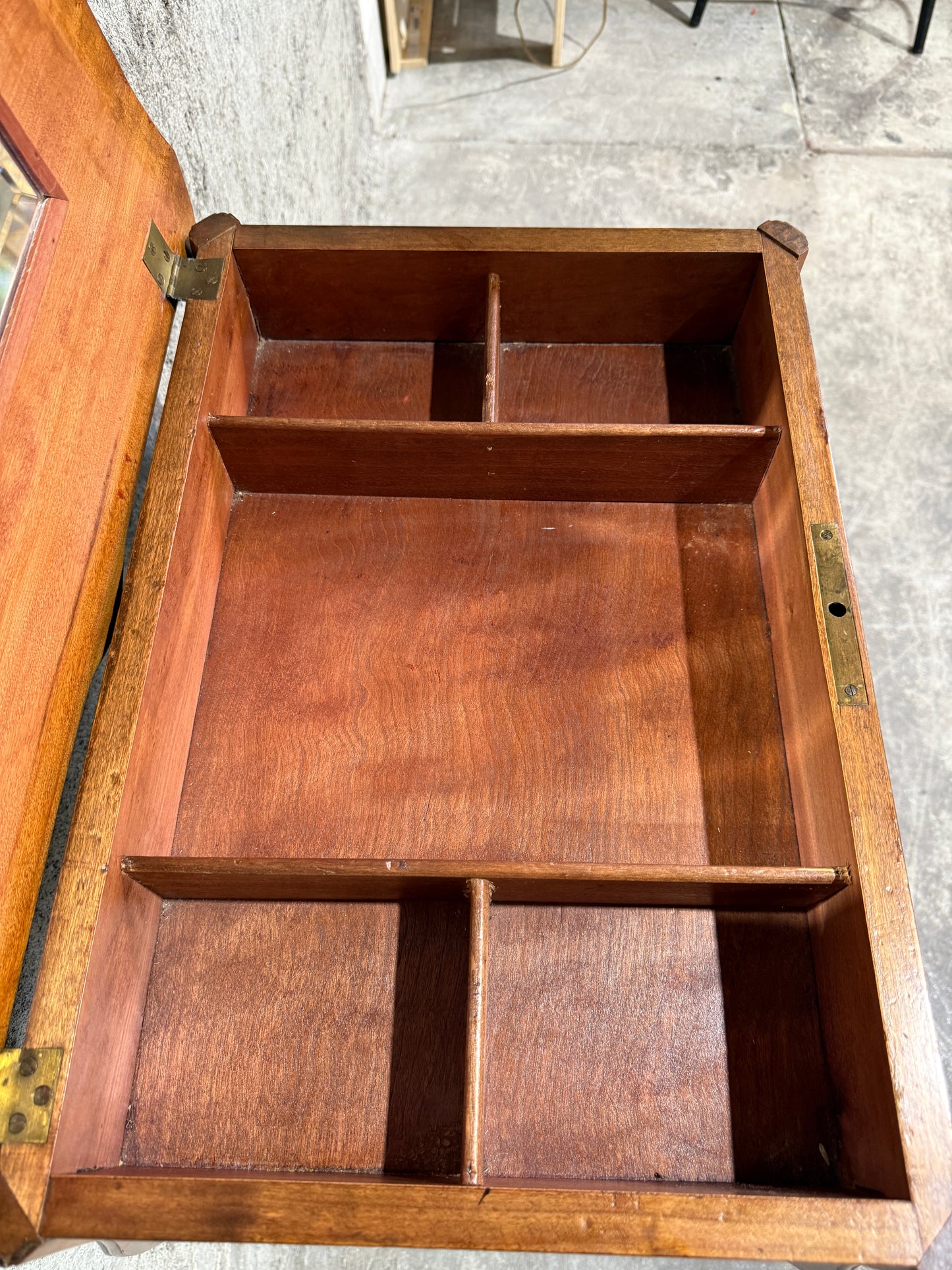 Exquisite Antique French Walnut Lift-Top Dressing Table - Louis XV Style