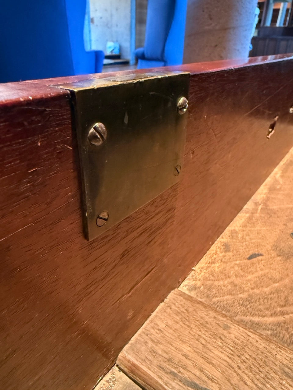 Antique George III Mahogany Secretary Bookcase Bureau with Glazed Doors 91"