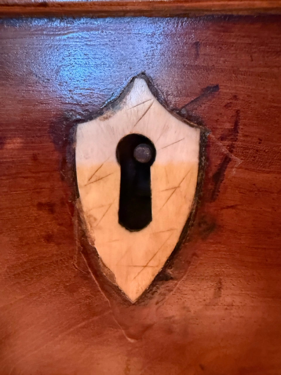 Antique George III Mahogany Secretary Bookcase Bureau with Glazed Doors 91"