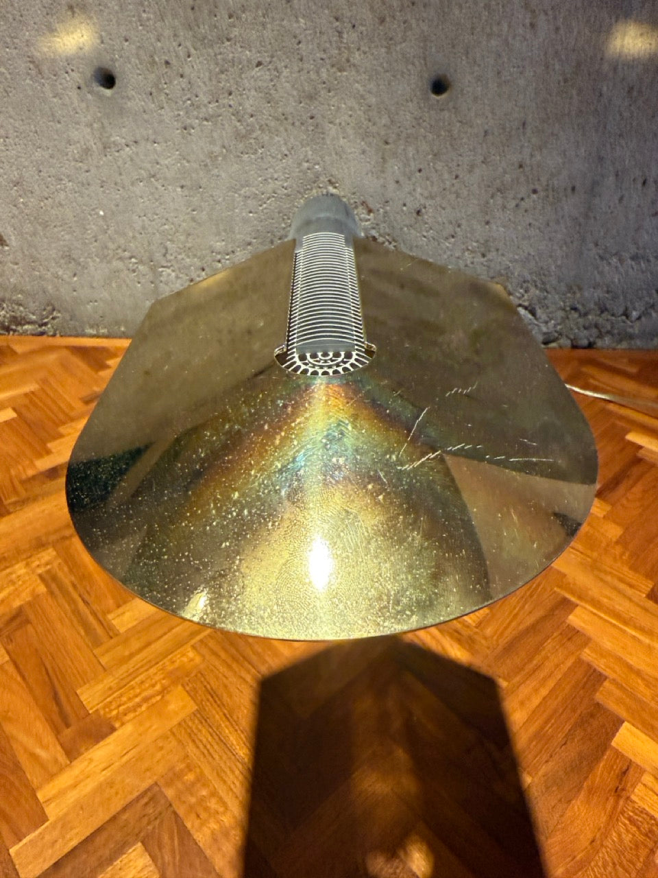 Cedric Hartman Brass & Chrome Desk Lamp, Adjustable Modernist Design, 1970s