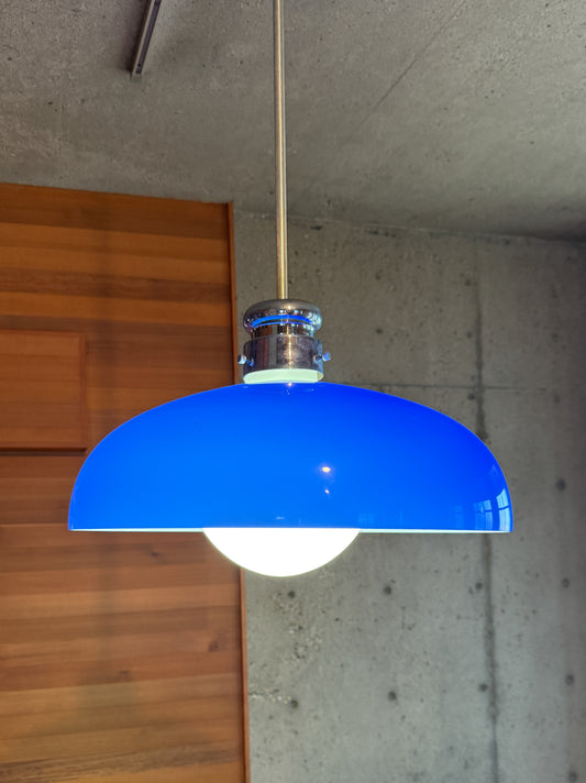 Alessandro Pianon for Vistosi Italy 1961 Murano Glass Pendant Light Vintage MCM