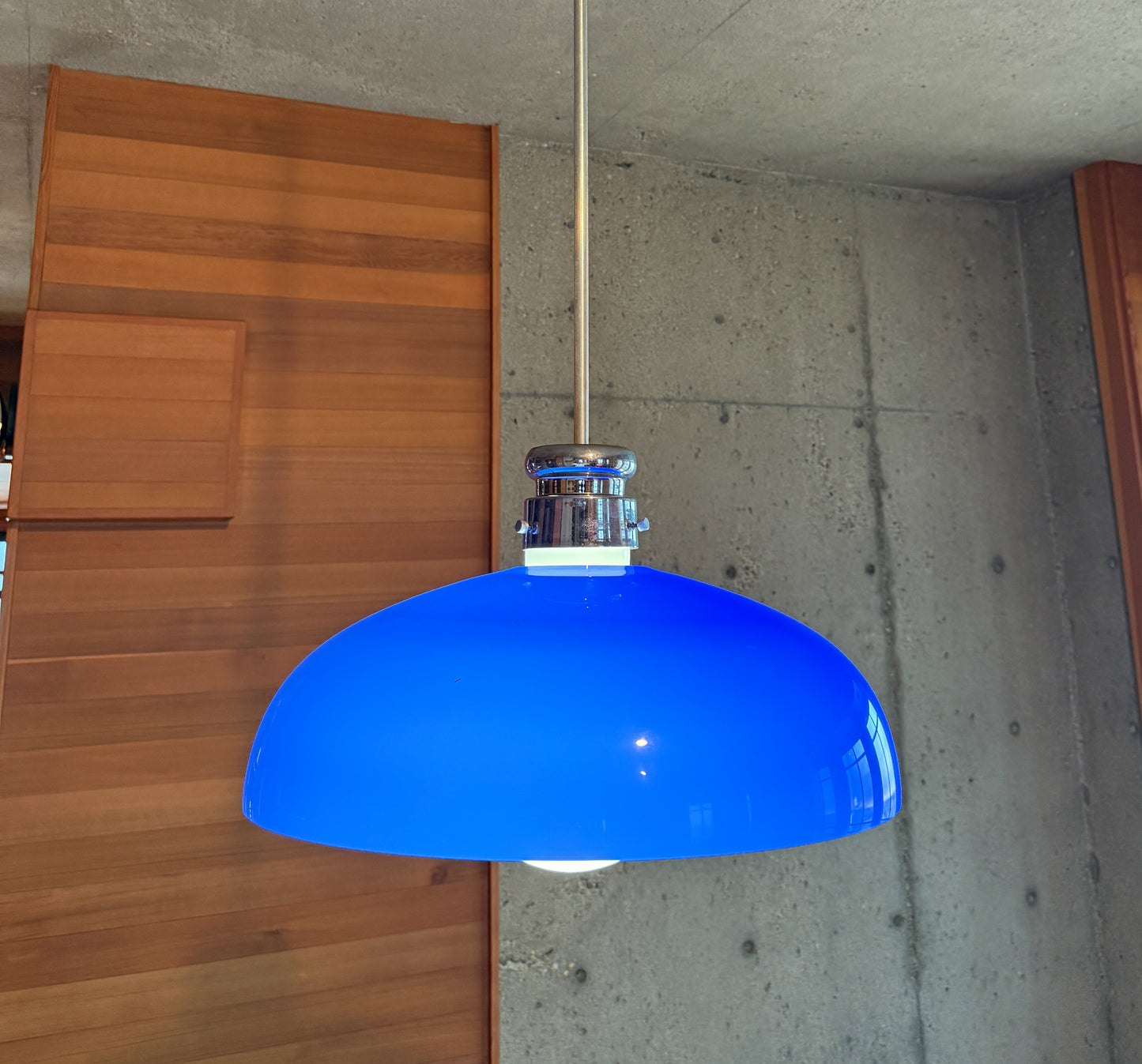 Alessandro Pianon for Vistosi Italy 1961 Murano Glass Pendant Light Vintage MCM