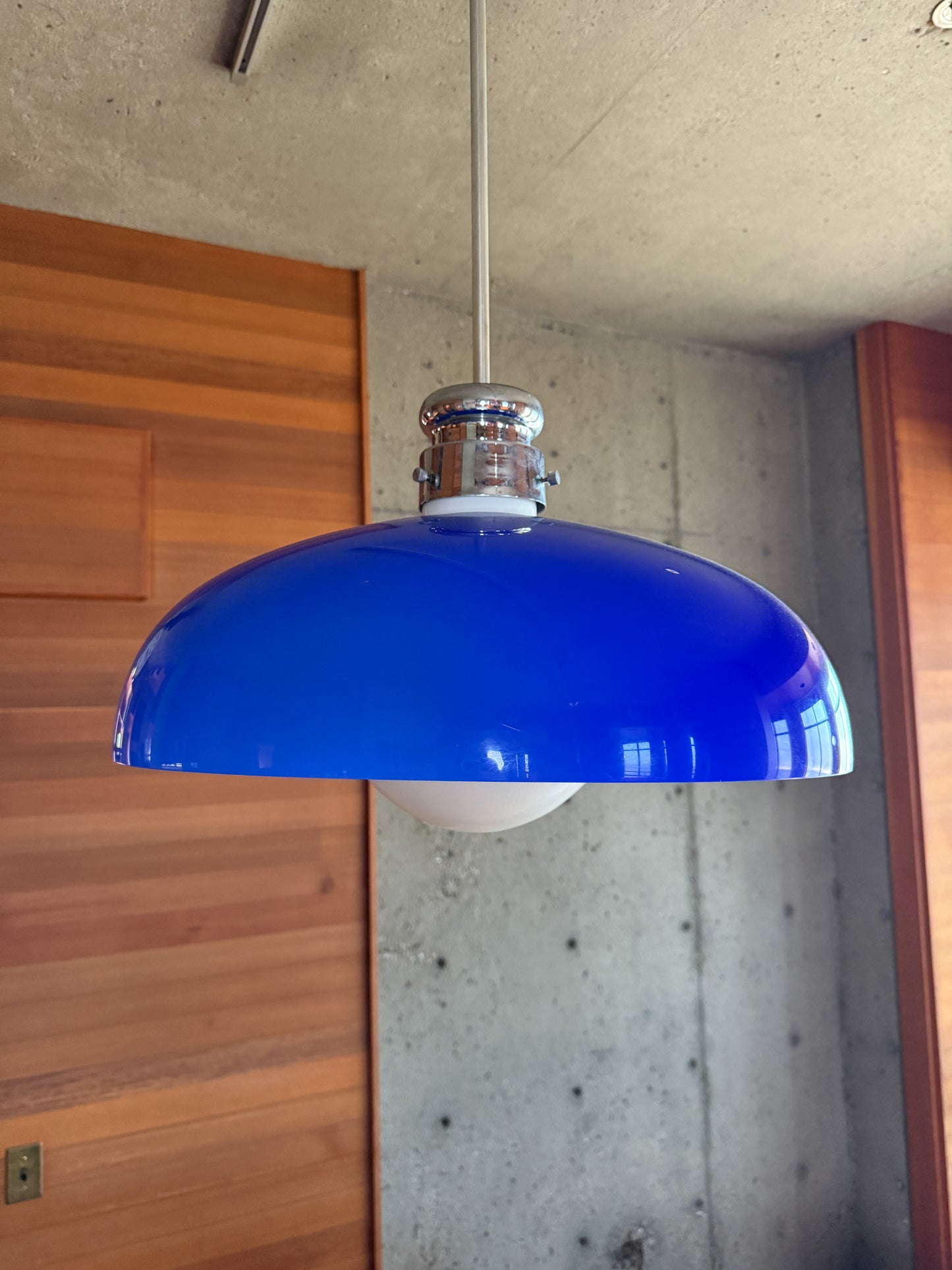 Alessandro Pianon for Vistosi Italy 1961 Murano Glass Pendant Light Vintage MCM