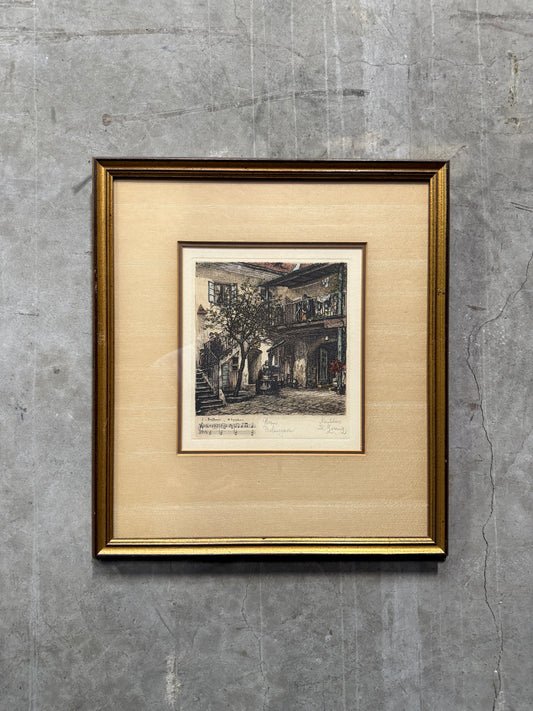 Henry Goering Beethoven Pastorale VI Symphonie Etching, Framed