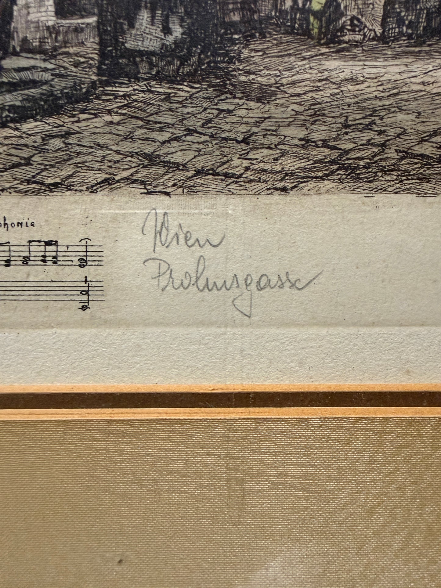 Henry Goering Beethoven Pastorale VI Symphonie Etching, Framed