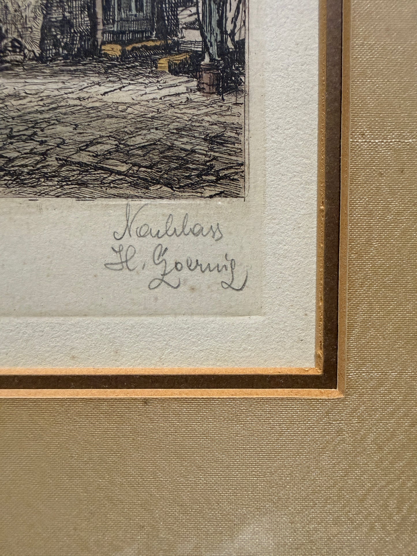 Henry Goering Beethoven Pastorale VI Symphonie Etching, Framed