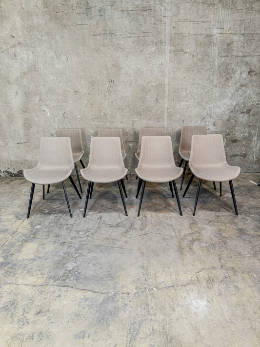 Set of Eight (8) Arhaus "Gage" Upholstered Dining Chairs