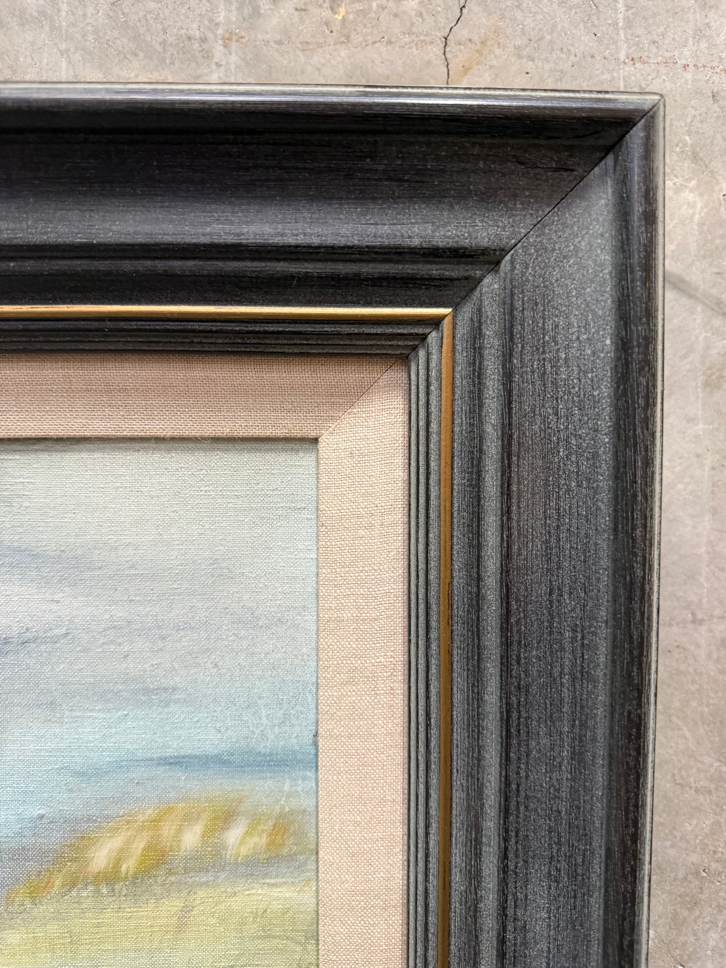 P. Myers Signed Oil Painting, Coastal Dune Landscape, Framed