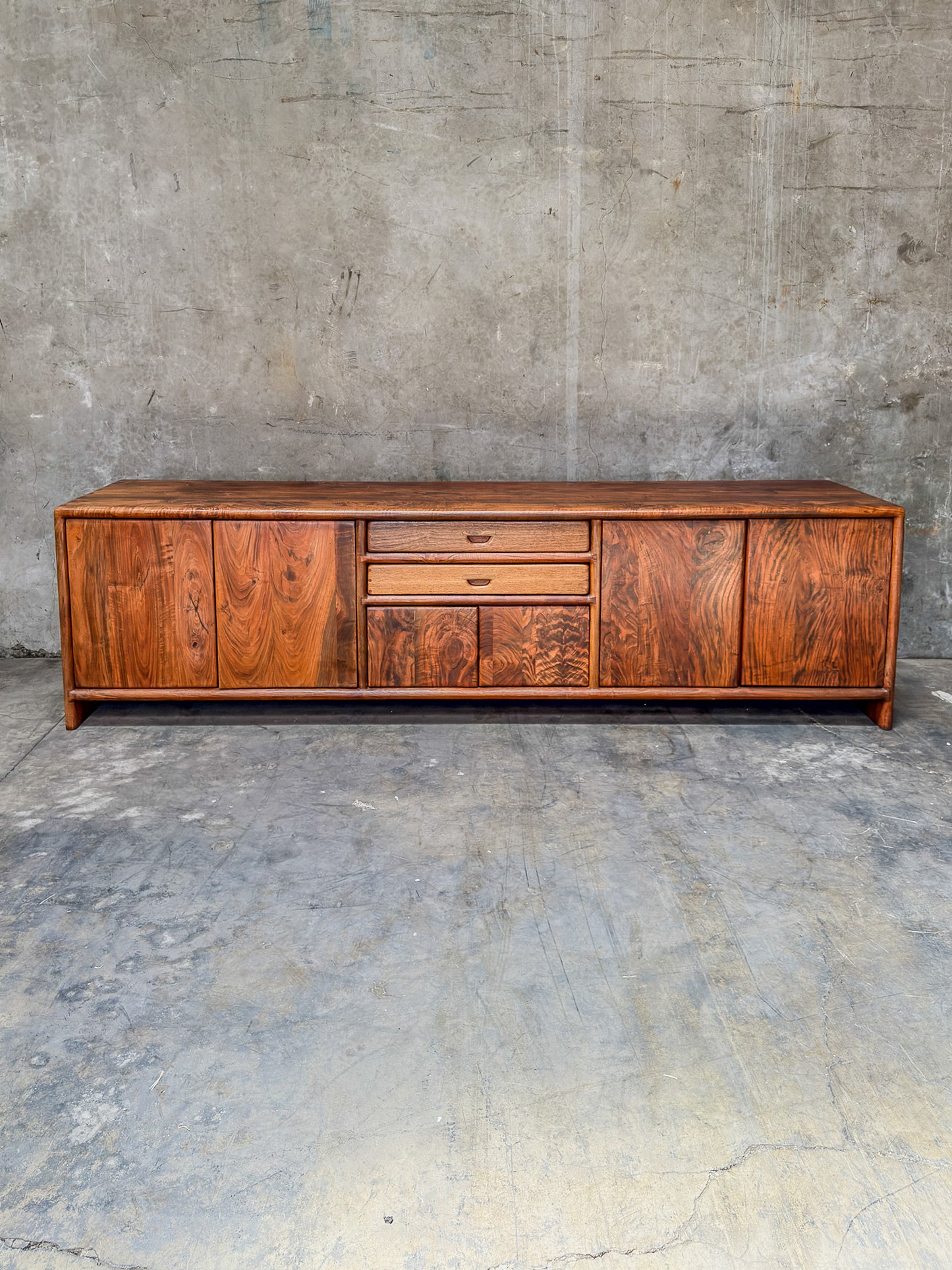 Iconic Arthur Espenet Carpenter Apprentice Credenza - California Walnut (1975, Bolinas, CA)