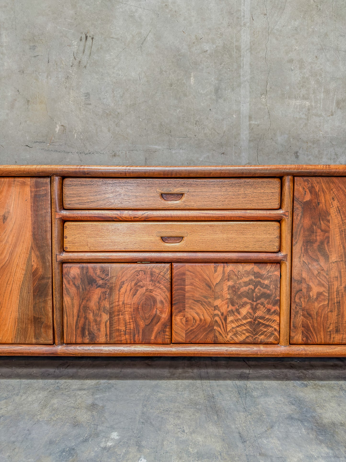 Iconic Arthur Espenet Carpenter Apprentice Credenza - California Walnut (1975, Bolinas, CA)