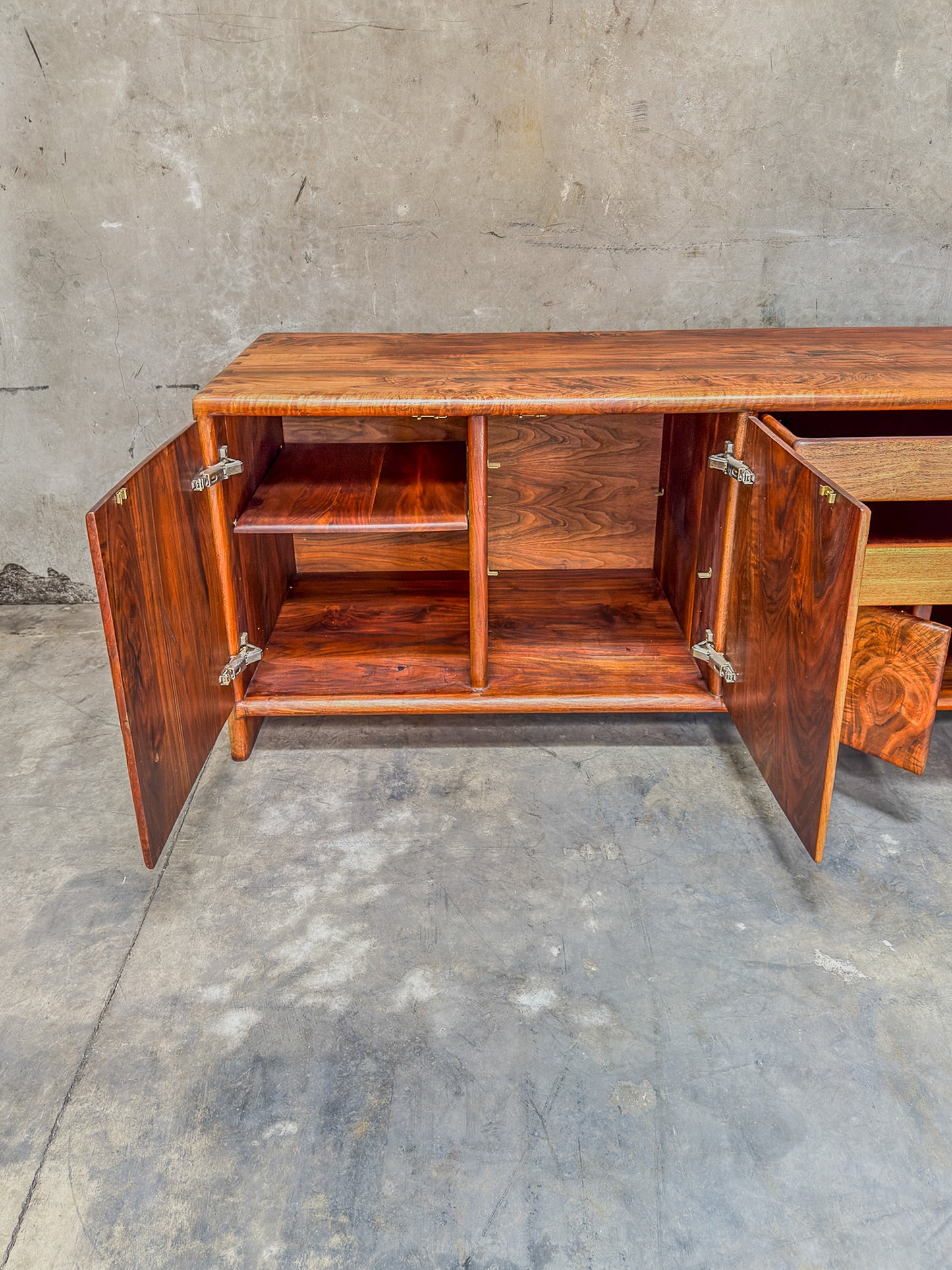 Iconic Arthur Espenet Carpenter Apprentice Credenza - California Walnut (1975, Bolinas, CA)