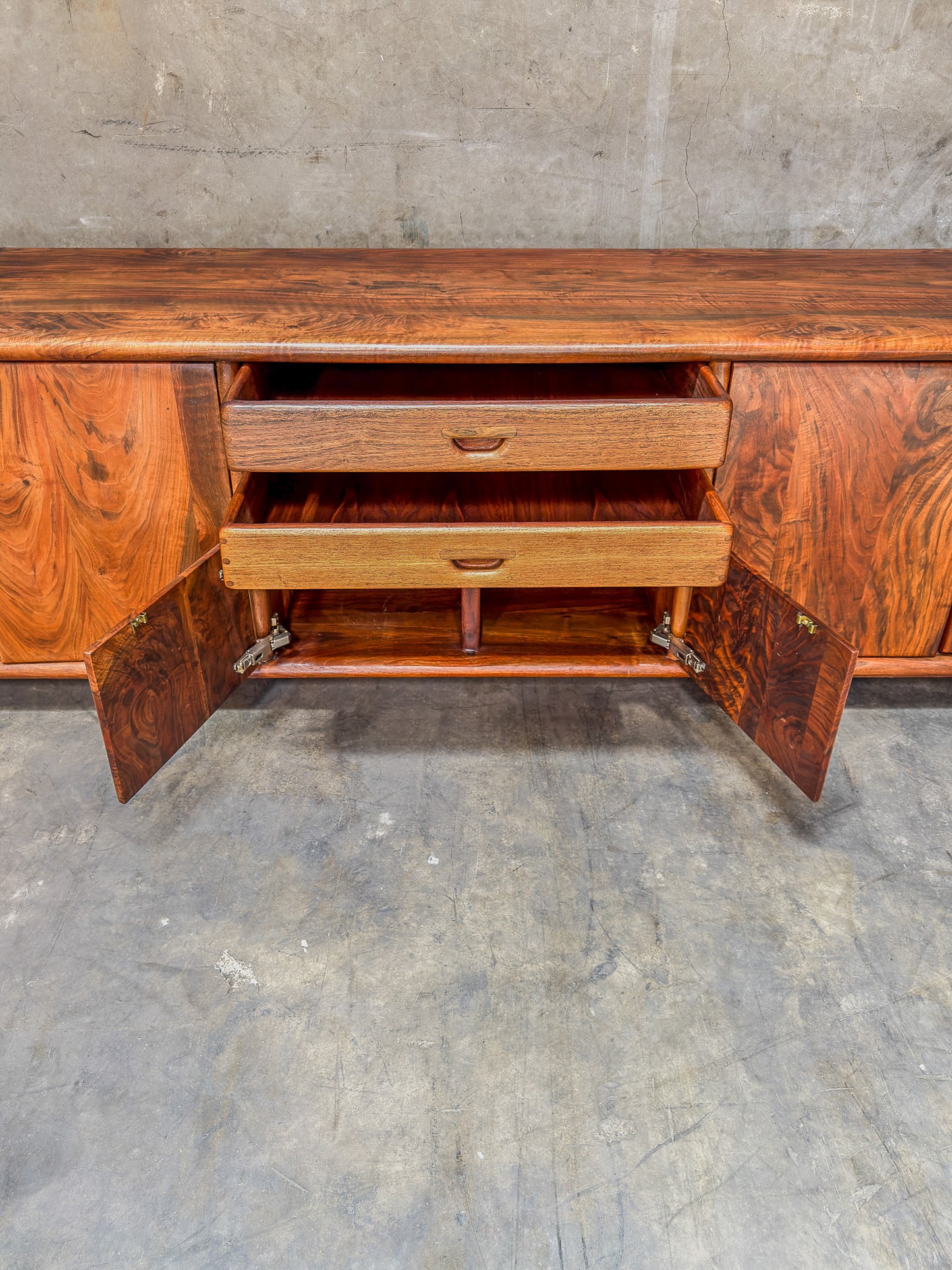 Iconic Arthur Espenet Carpenter Apprentice Credenza - California Walnut (1975, Bolinas, CA)