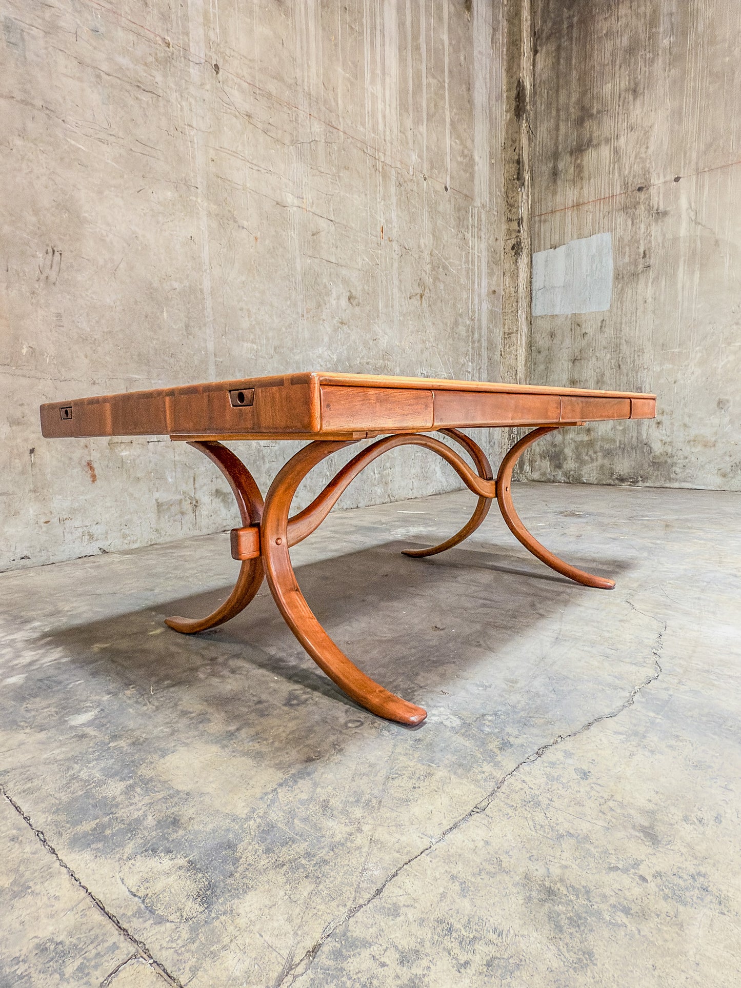 Historic Arthur Espenet Carpenter "Wishbone" Extension Dining Table - 1975 Bolinas Shop