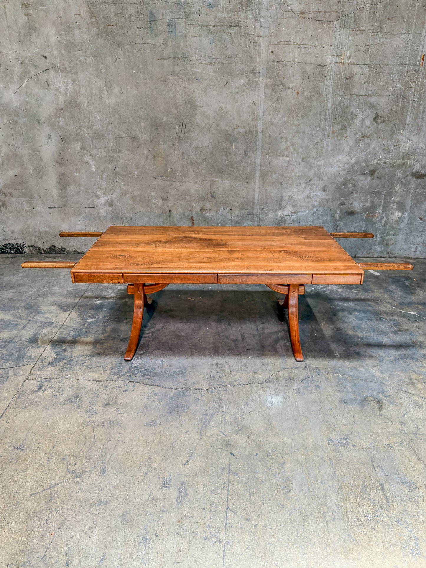 Historic Arthur Espenet Carpenter "Wishbone" Extension Dining Table - 1975 Bolinas Shop