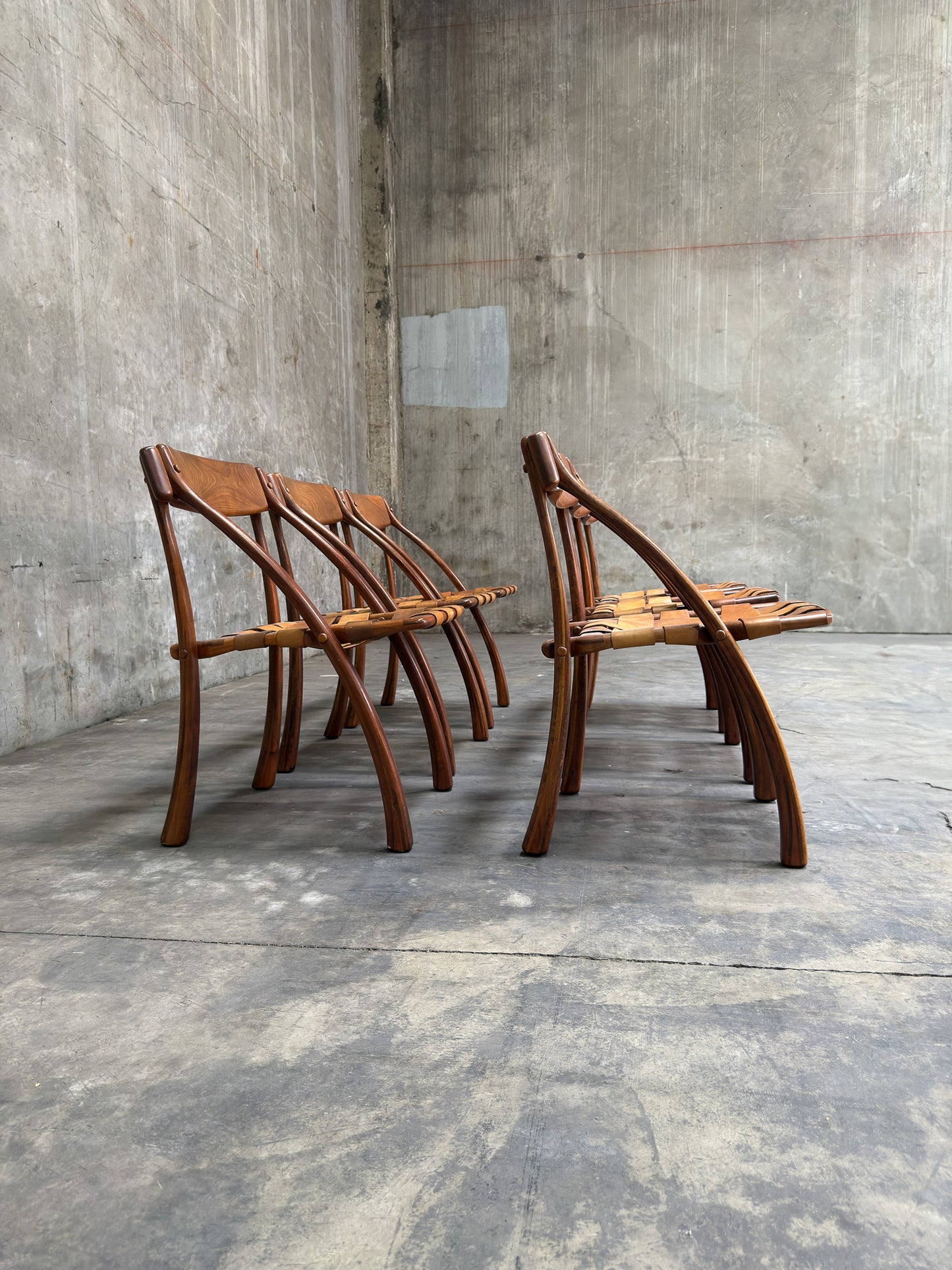 Rare Set of Six Arthur Espenet Carpenter "Wishbone" Dining Chairs