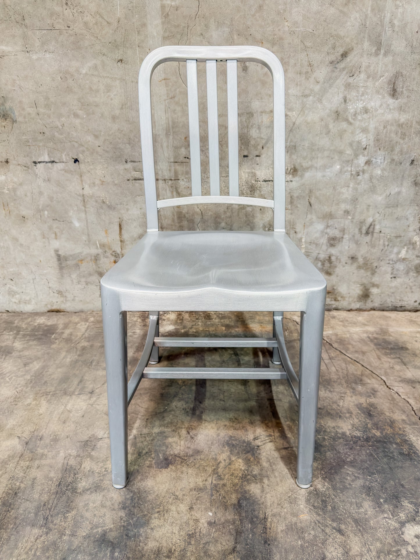 Rare Set of 8 Vintage (Pre-1990) Emeco 1006 Aluminum Navy Chairs - Excellent Condition!