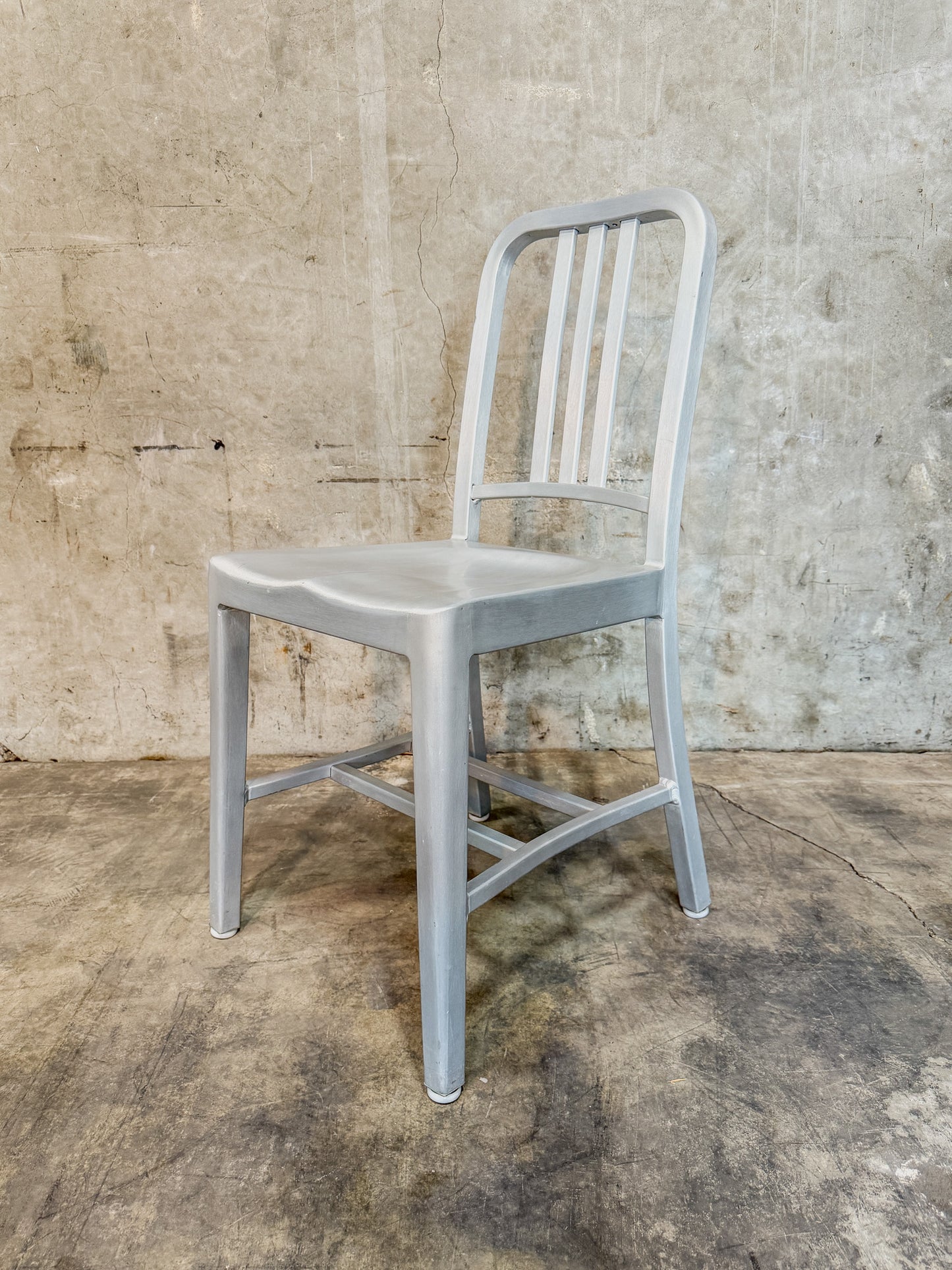 Rare Set of 8 Vintage (Pre-1990) Emeco 1006 Aluminum Navy Chairs - Excellent Condition!