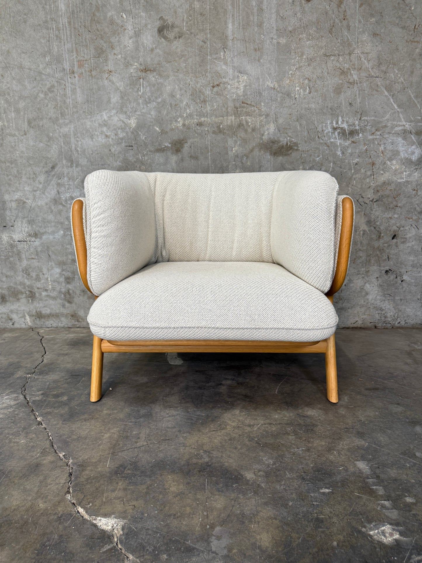 De La Espada "Stanley" Armchair - Danish Oiled Oak - Excellent Condition (Minor Repair)!