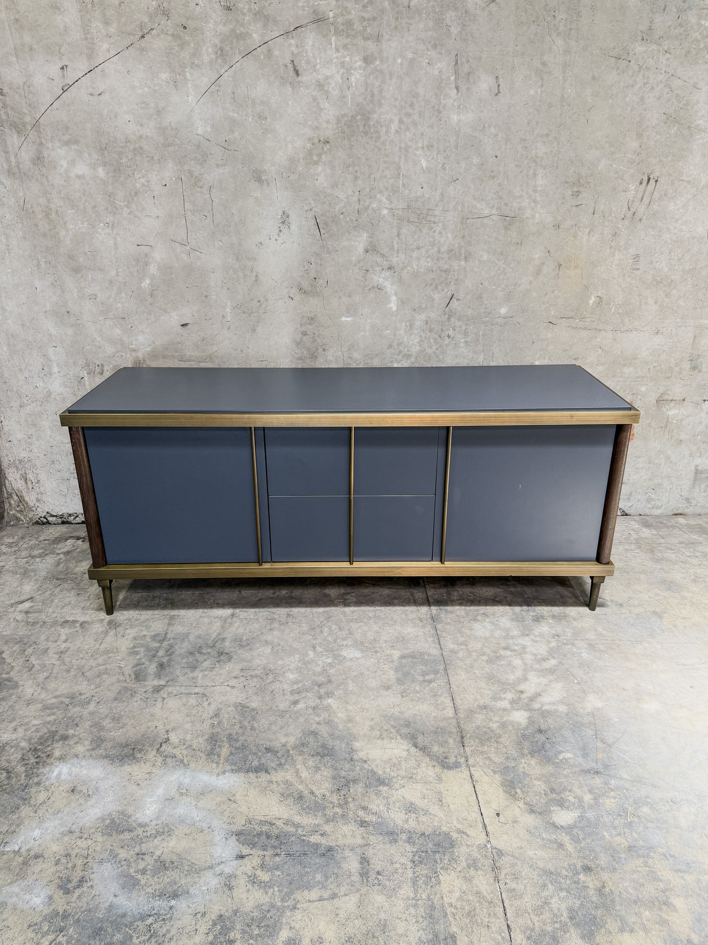 Jiun Ho Montresor Sideboard - Oak, Cinnamon Brass Accents