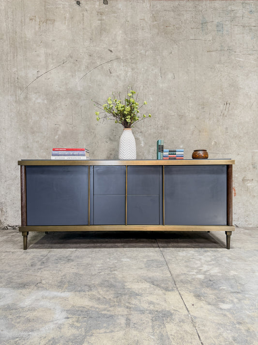 Jiun Ho Montresor Sideboard - Oak, Cinnamon Brass Accents