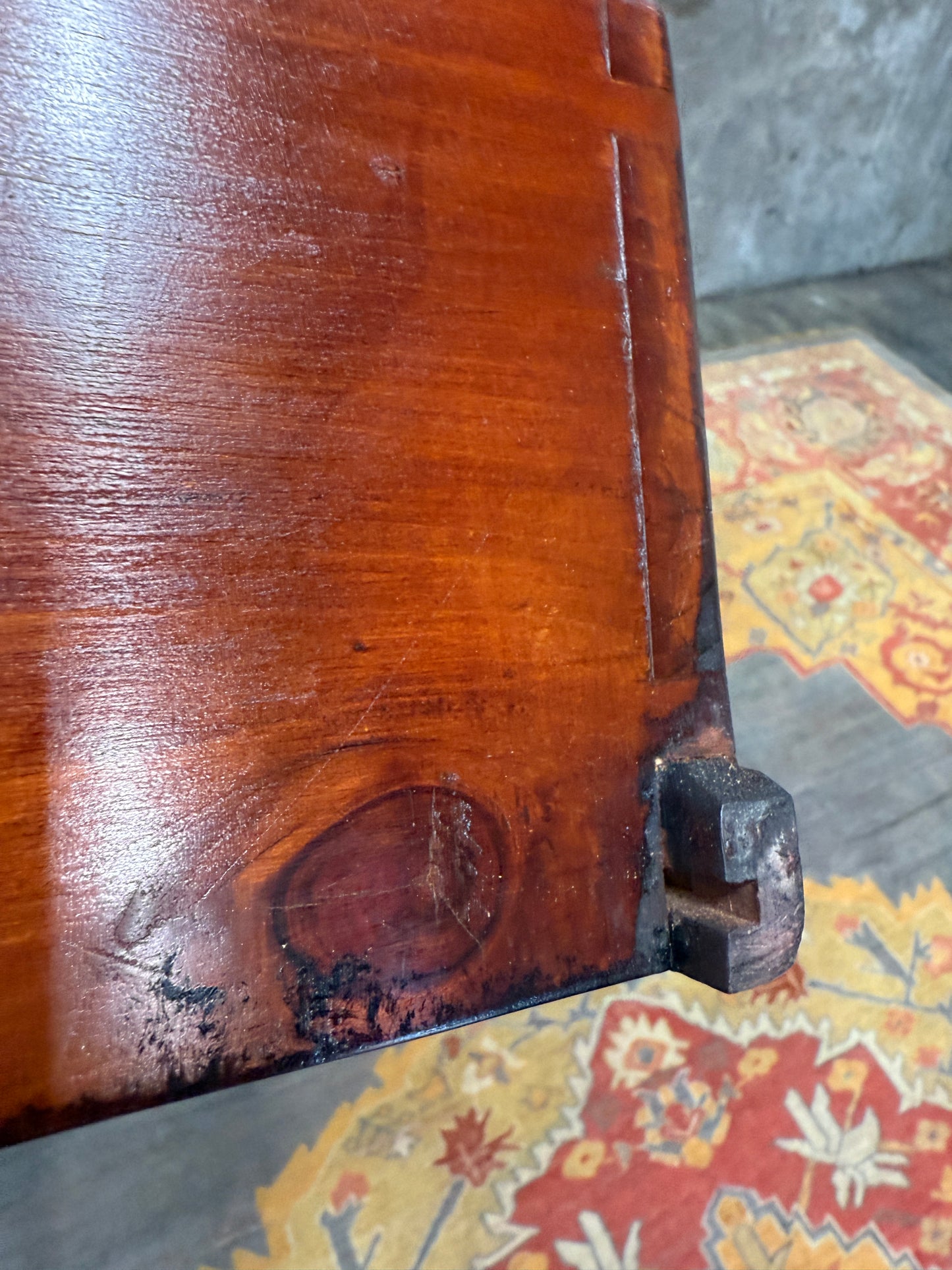 Chinese Qing Dynasty Late 19th Century Ningbo Elm Cabinet – Antique Wardrobe Armoire with Brass Hardware, 72.5″H × 40.25″W × 24″D