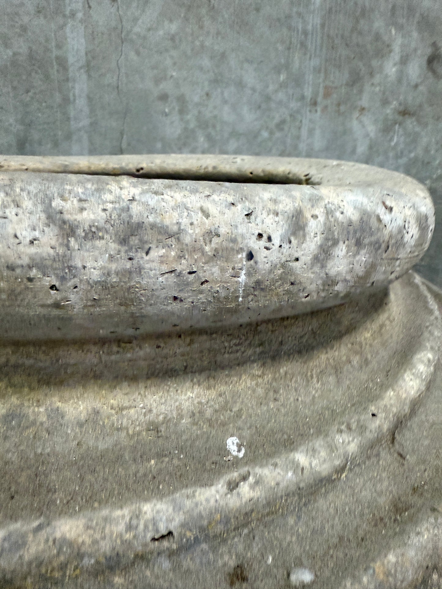 Antique Early 20th Century Monumental Terracotta “Beehive” Olive Oil Jar – Ribbed Amphora Vessel, 46″H × 42″W