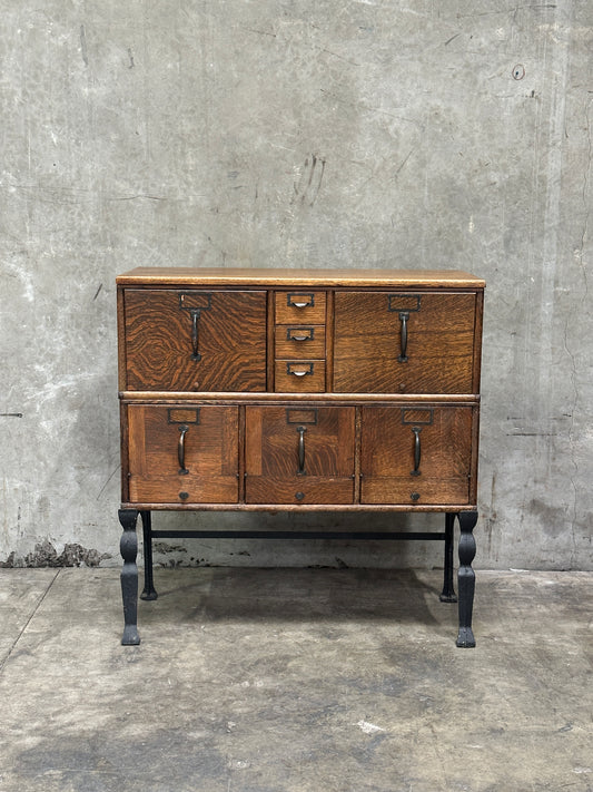 Globe-Wernicke Antique Sectional File Cabinet, Quartersawn Oak
