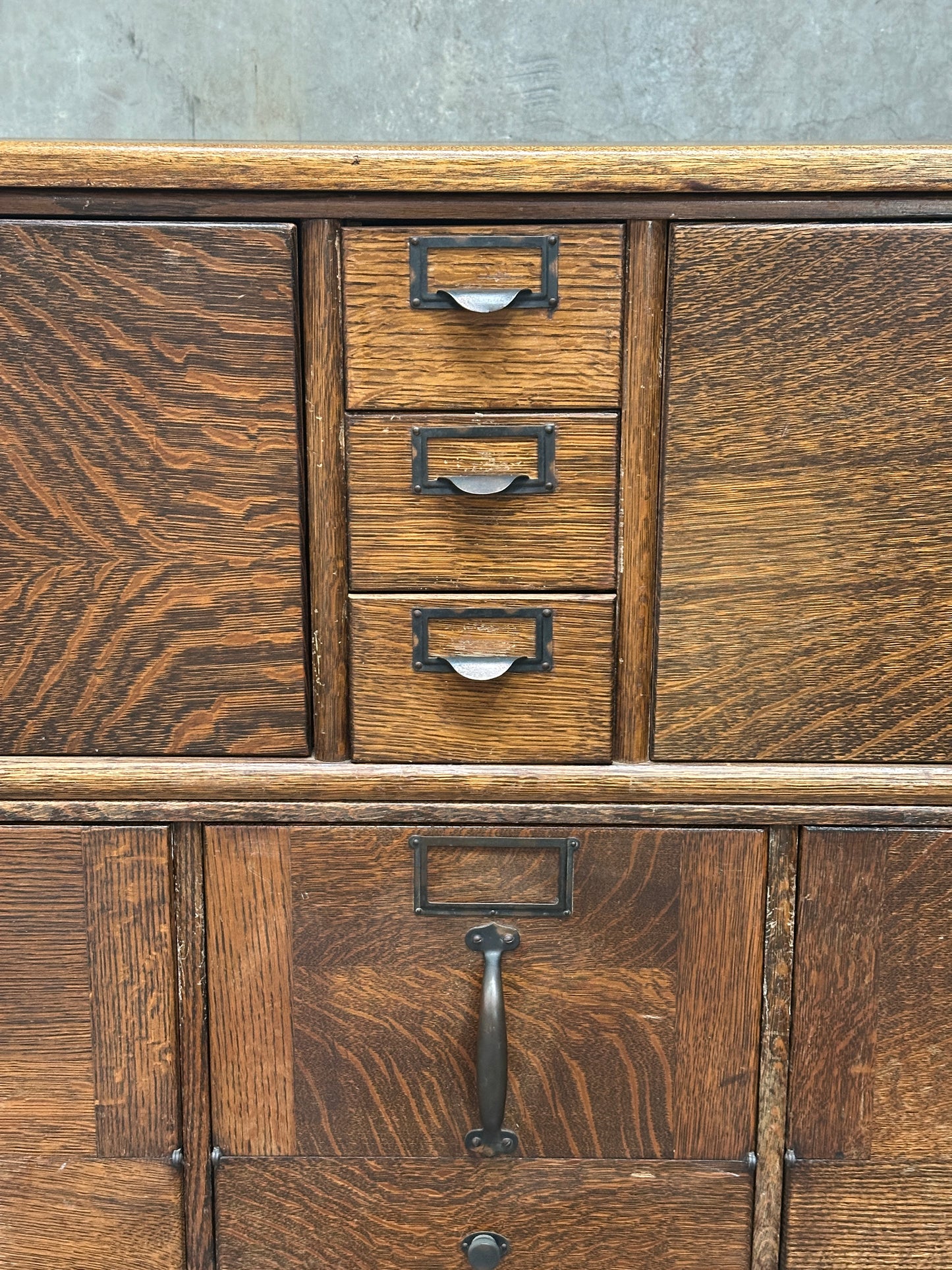 Globe-Wernicke Antique Sectional File Cabinet, Quartersawn Oak