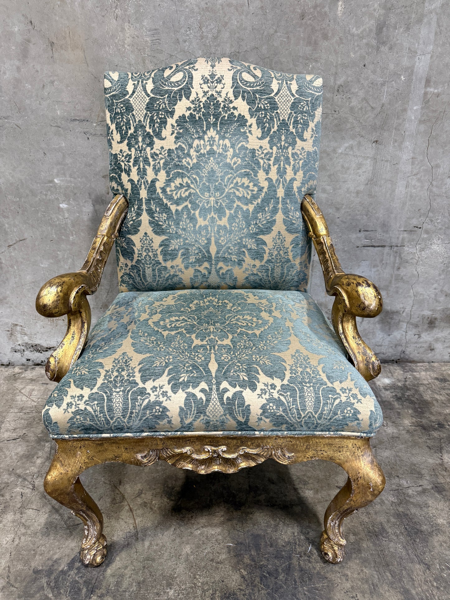 Pair of Early 19th Century Georgian Giltwood Armchairs, Hand-Carved, Made in England