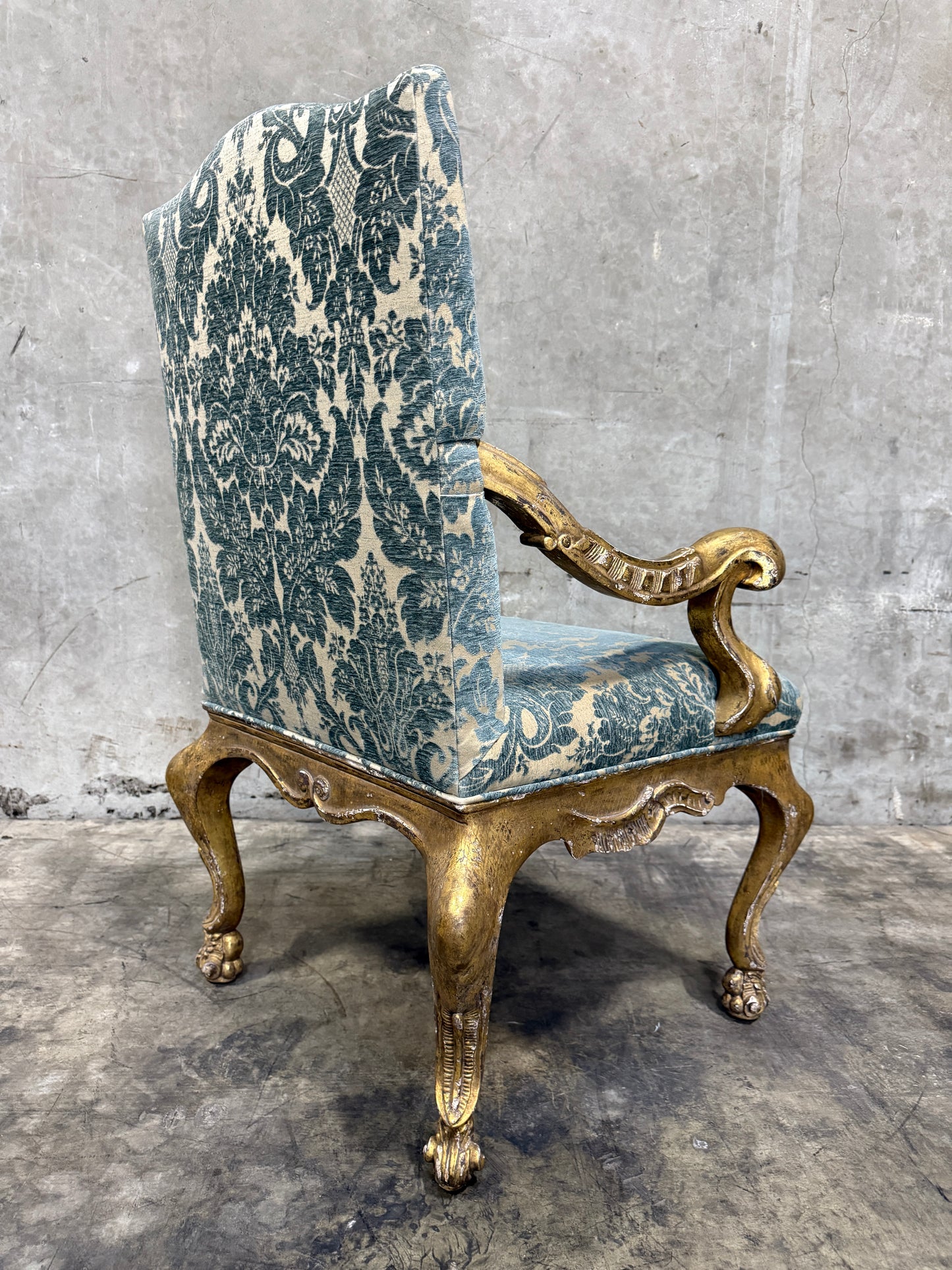 Pair of Early 19th Century Georgian Giltwood Armchairs, Hand-Carved, Made in England