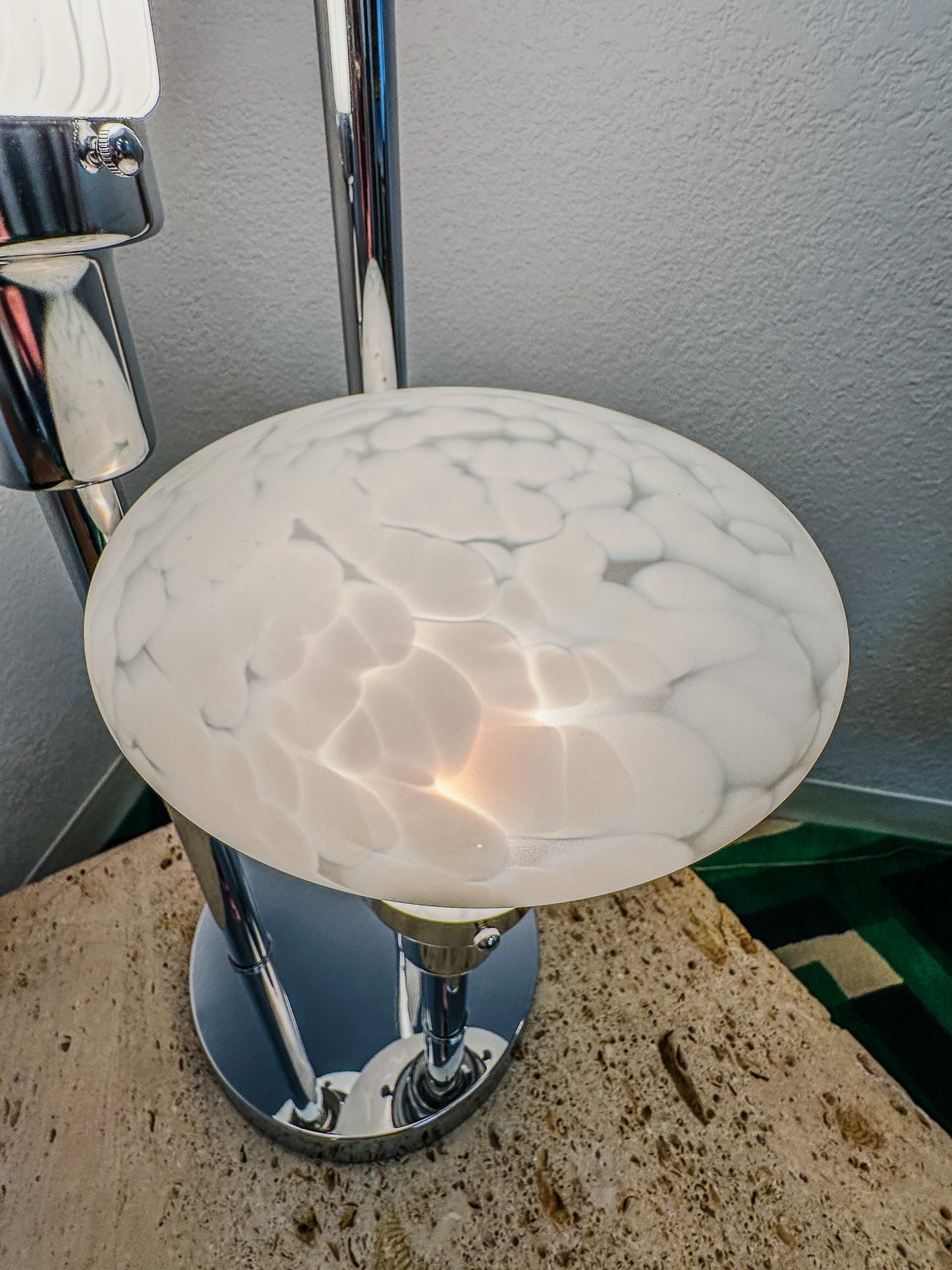 Vintage 1970s Space Age Atomic Murano Glass Table Lamp - Iconic Design!
