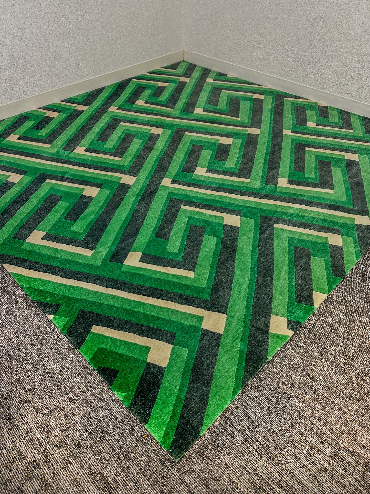 Suzanne Sharp for The Rug Company Handmade, Cut Pile, Wool "Key Shadow" 8'x8'