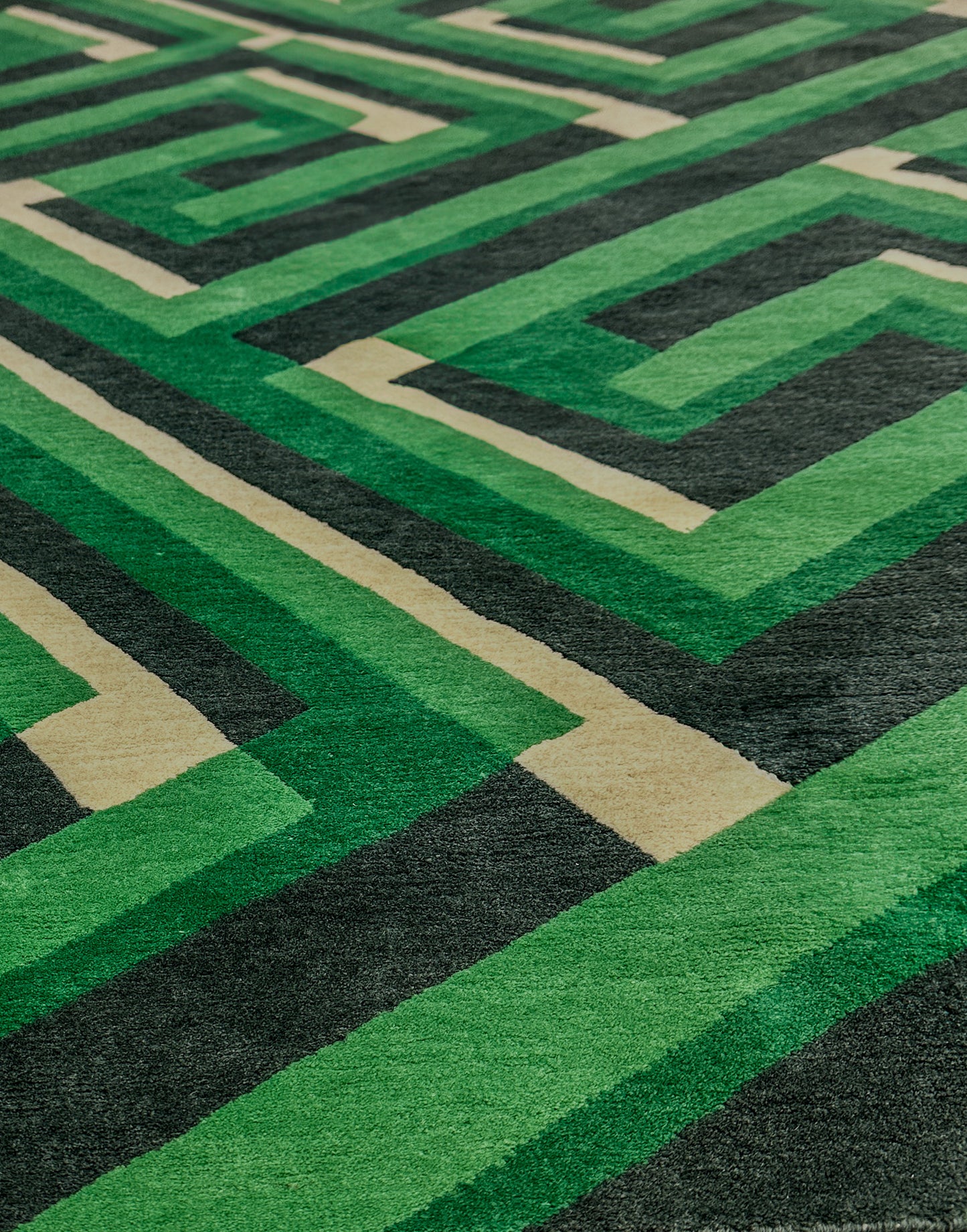 Suzanne Sharp for The Rug Company Handmade, Cut Pile, Wool "Key Shadow" 8'x8'