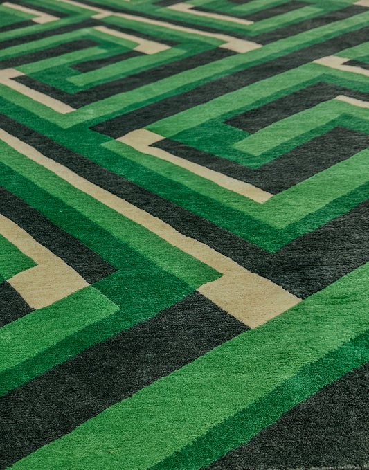 Suzanne Sharp for The Rug Company Handmade, Cut Pile, Wool "Key Shadow" 8'x8'