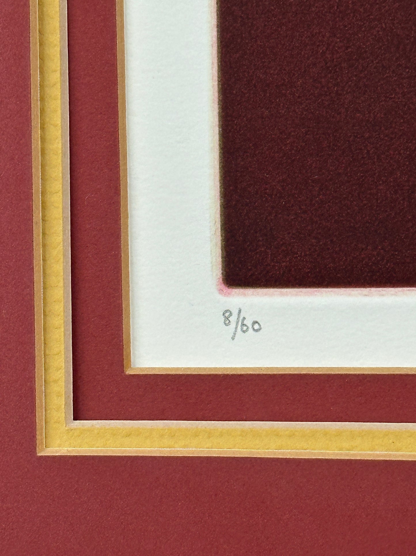 Nigel Clarke Signed Limited-Edition Figural Print, Framed Vintage