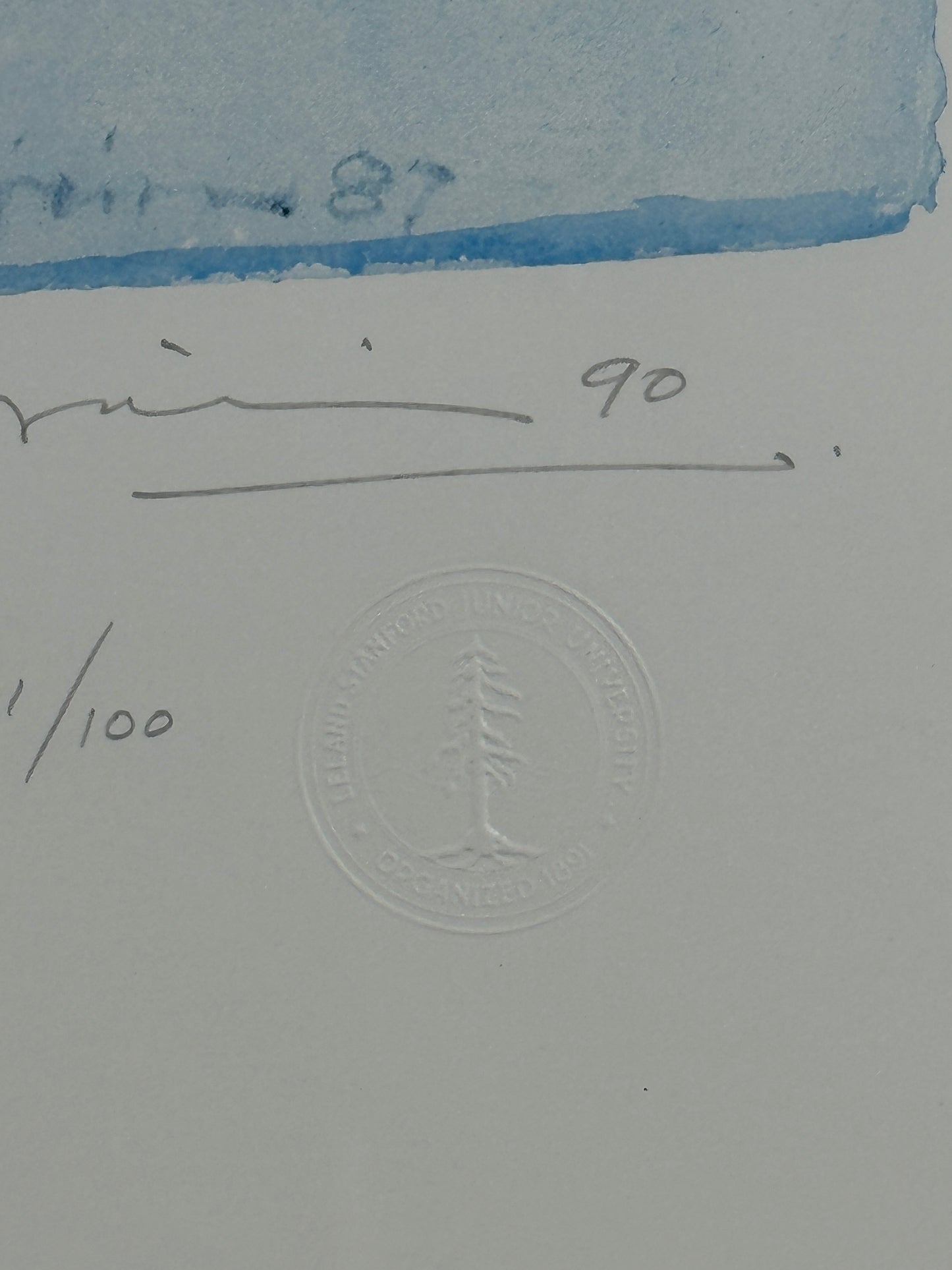 Nathan Oliveira 'Santa Fe Wing #9' 1990 Signed Stanford Centennial Print 11/100