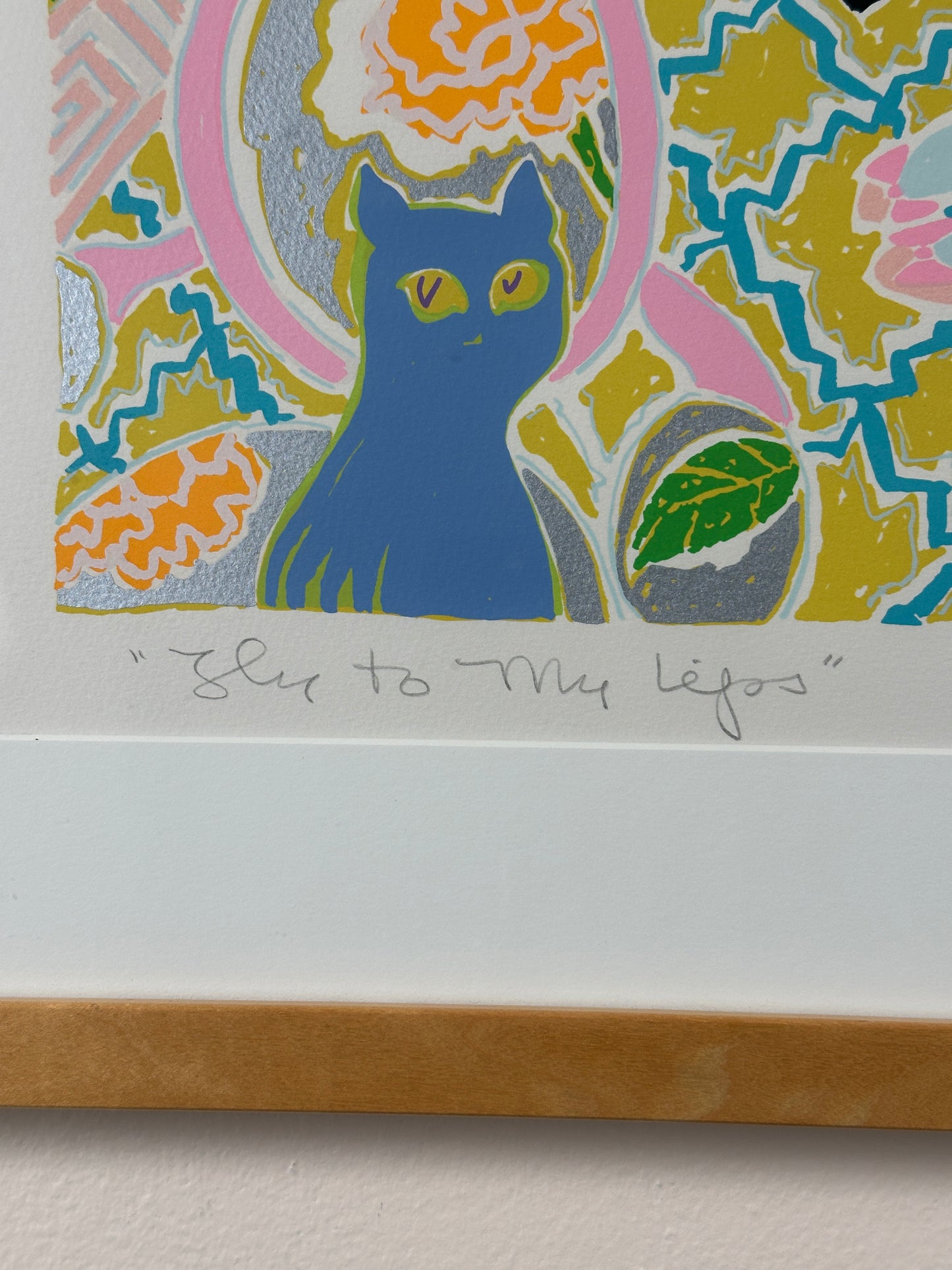 Sara Wellington Dodge 'Fly To My Lips' Serigraph, Signed 28/75, Framed
