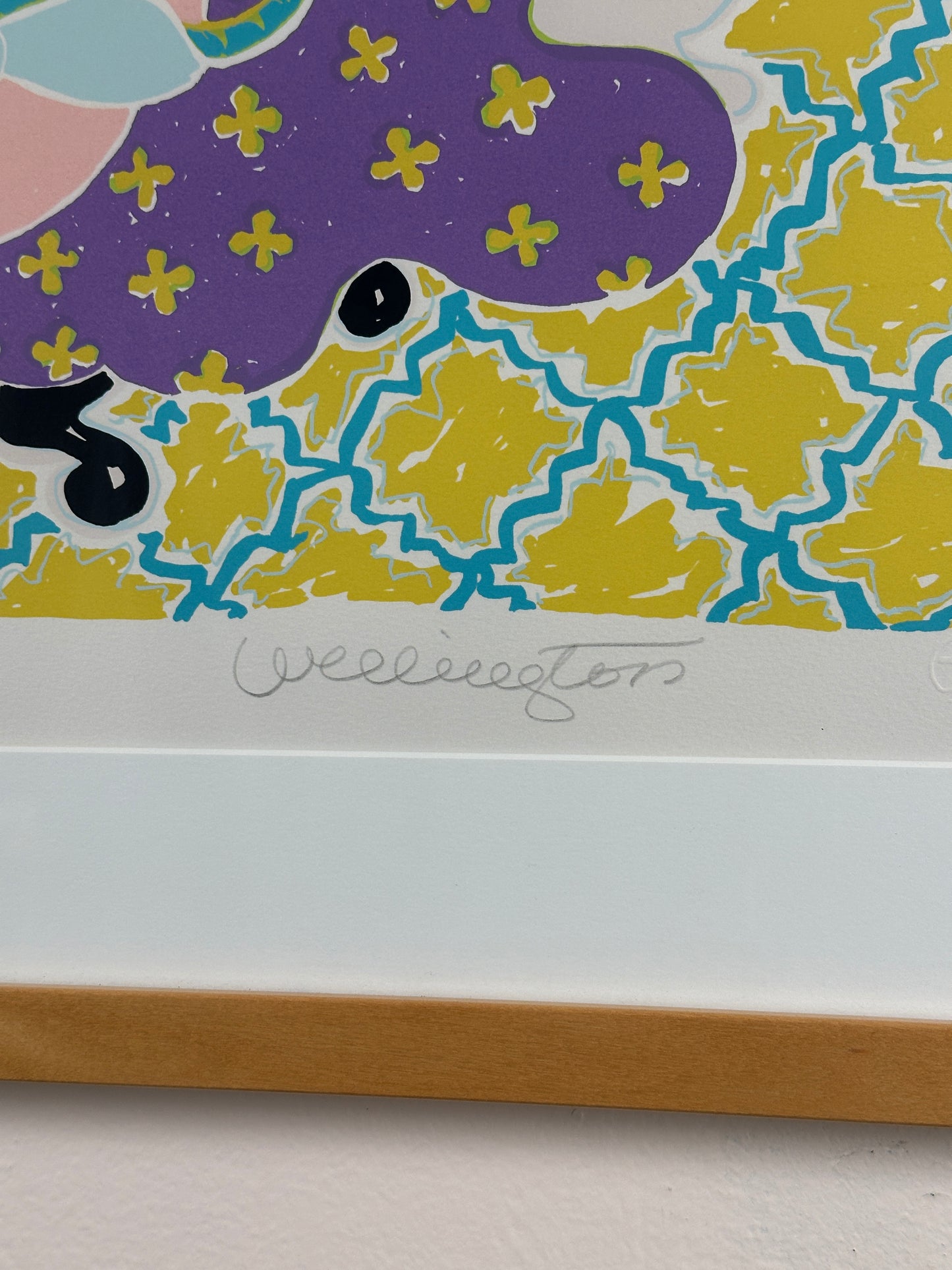 Sara Wellington Dodge 'Fly To My Lips' Serigraph, Signed 28/75, Framed